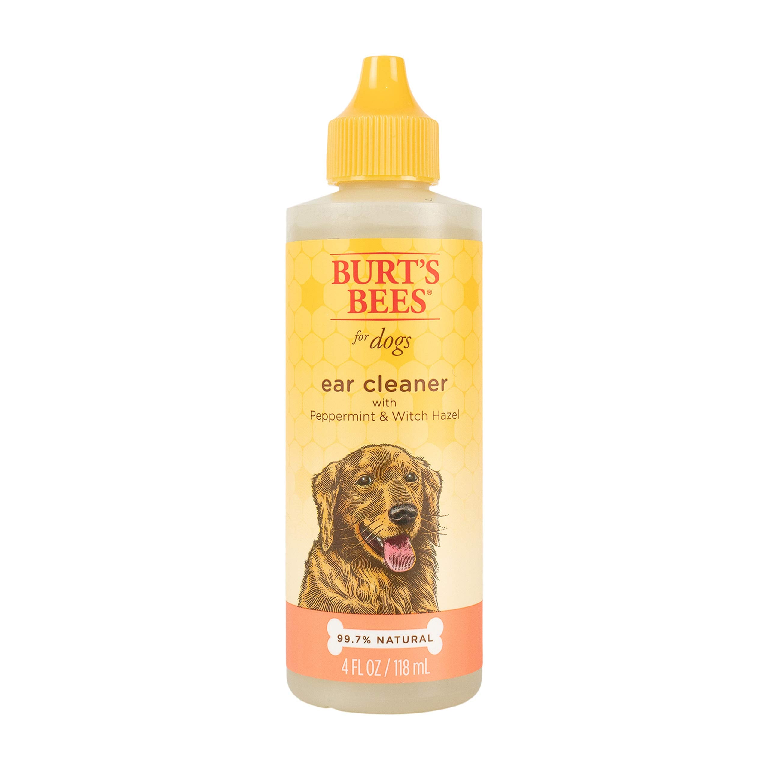 Burt'S Bees For Pets Ear Cleaner For Dogs With Pepeprmint And Witch Hazel, 99.7% Natural Origin Formulas, Dog Ear Cleaner, Ear Cleaning Solution For Dogs, 4 Oz