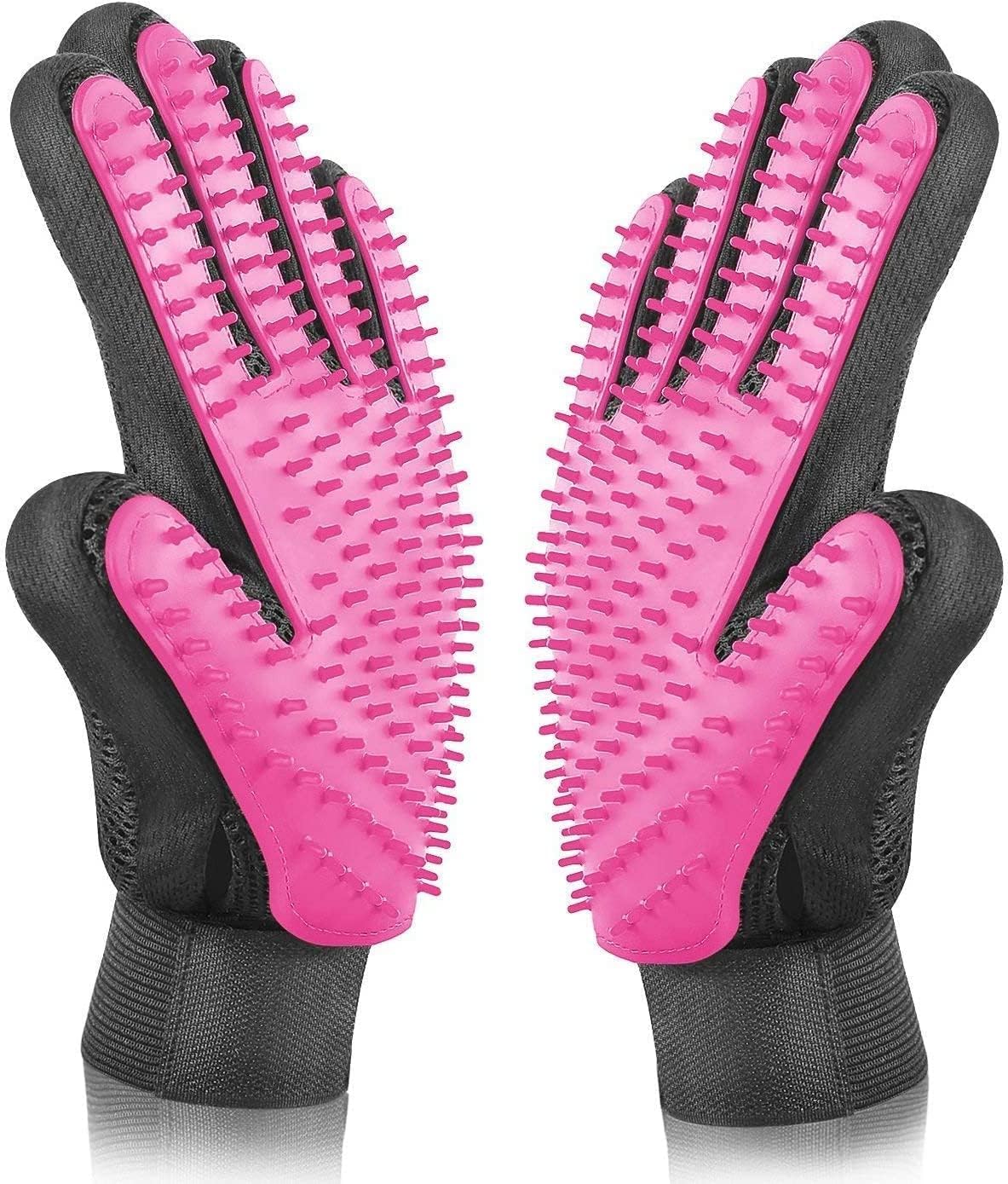 Pet Fun Pet Hair Remover Glove | Adjustable Grooming And Deshedding Brush Glove | Perfect For Dogs & Cats With Long Or Short Fur