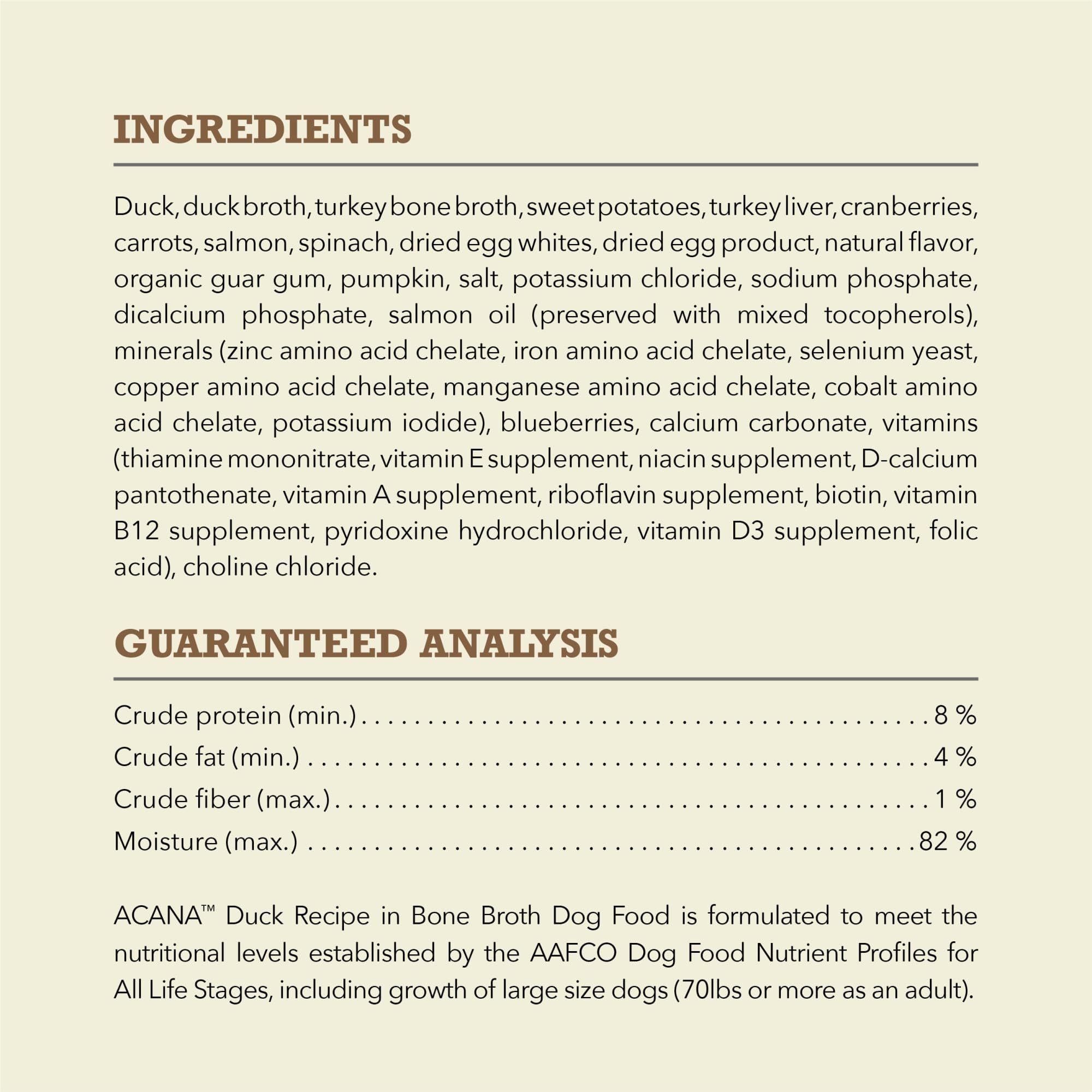 ACANA Premium Chunks in Bone Broth Grain-free Wet Dog Food Duck Recipe 12.8oz Cans (12 Count)