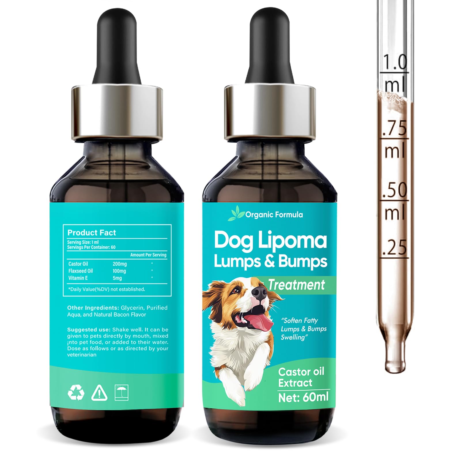 Lipoma Treatment for Dogs, Buddy Guard for Dog Lumps, with Castor Oil and Mushroom Extract, Skin Wellness Formula, Supports Dail