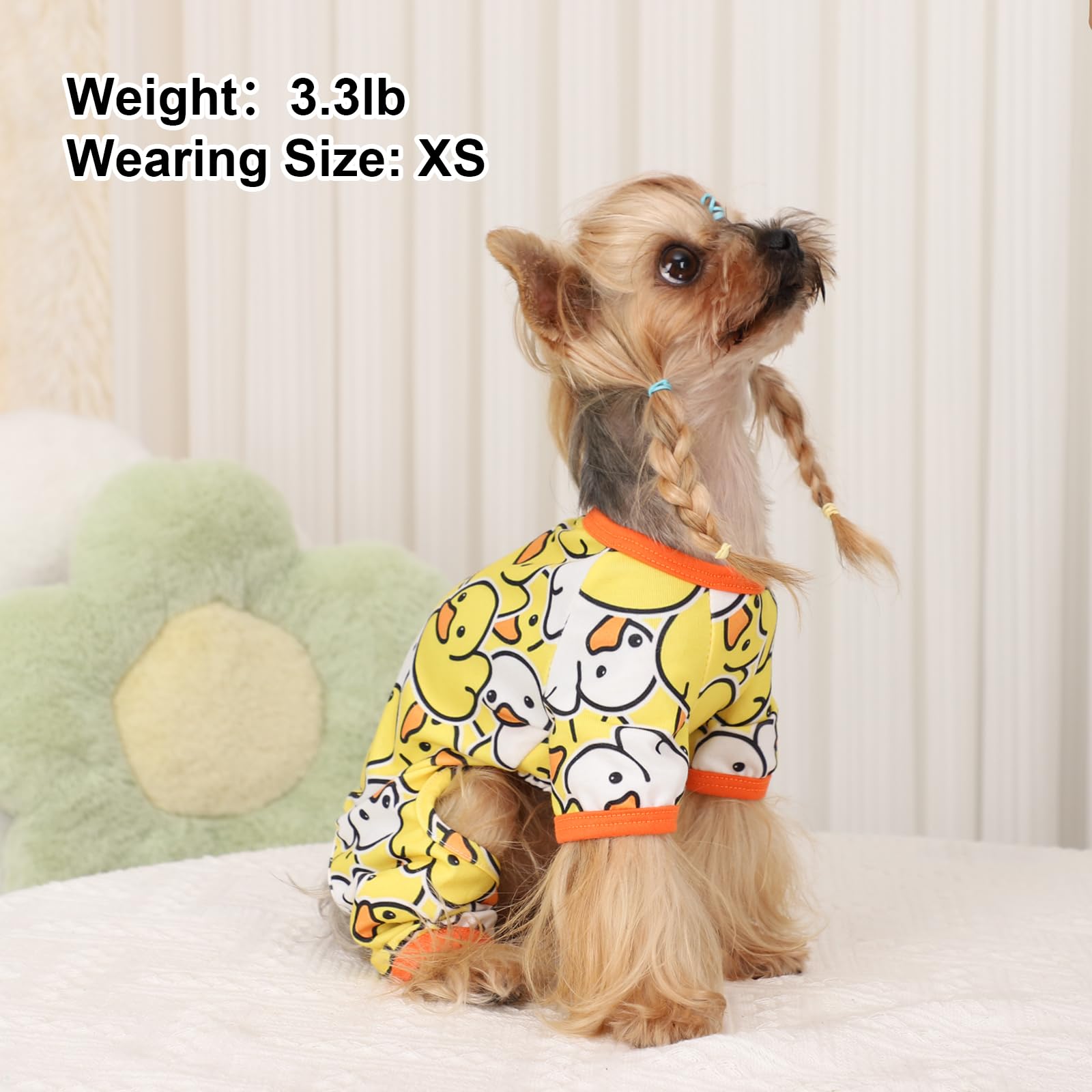 Dog Pajamas Pjs Spring Summer Dog Clothes for Small Dogs Girl - Boy - Small Size Dogs, Soft Stretchy Cute Puppy Clothes Doggie O