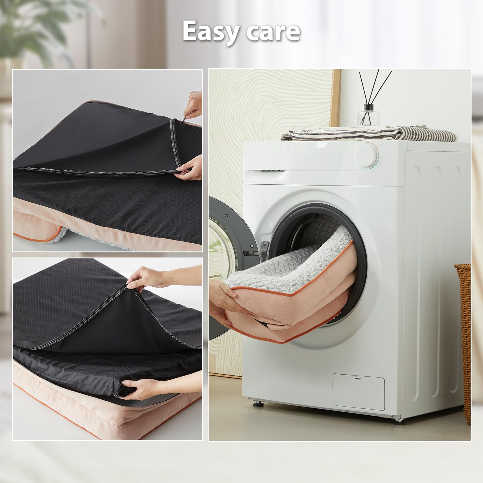 Lextro Orthopedic Dog Bed For Medium Dogs, Egg Crate Foam Bed For Medium Dogs, Equipped With Removable Waterproof Pillow Cover A