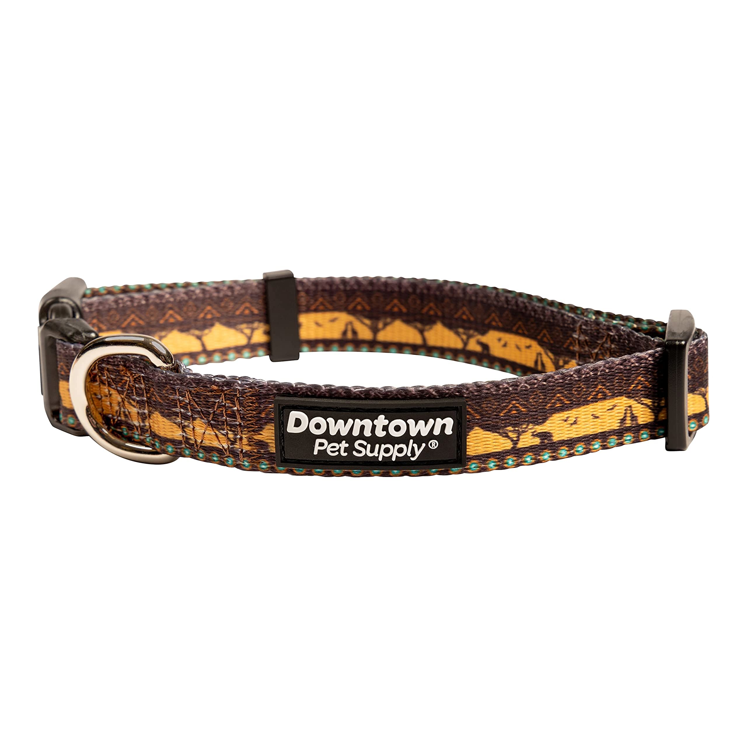 Downtown Pet Supply - Best & Fancy Dog Collar - Lightweight Adjustable With Quick Buckle & D-Ring - Hand Wash Safe - Sahara - M