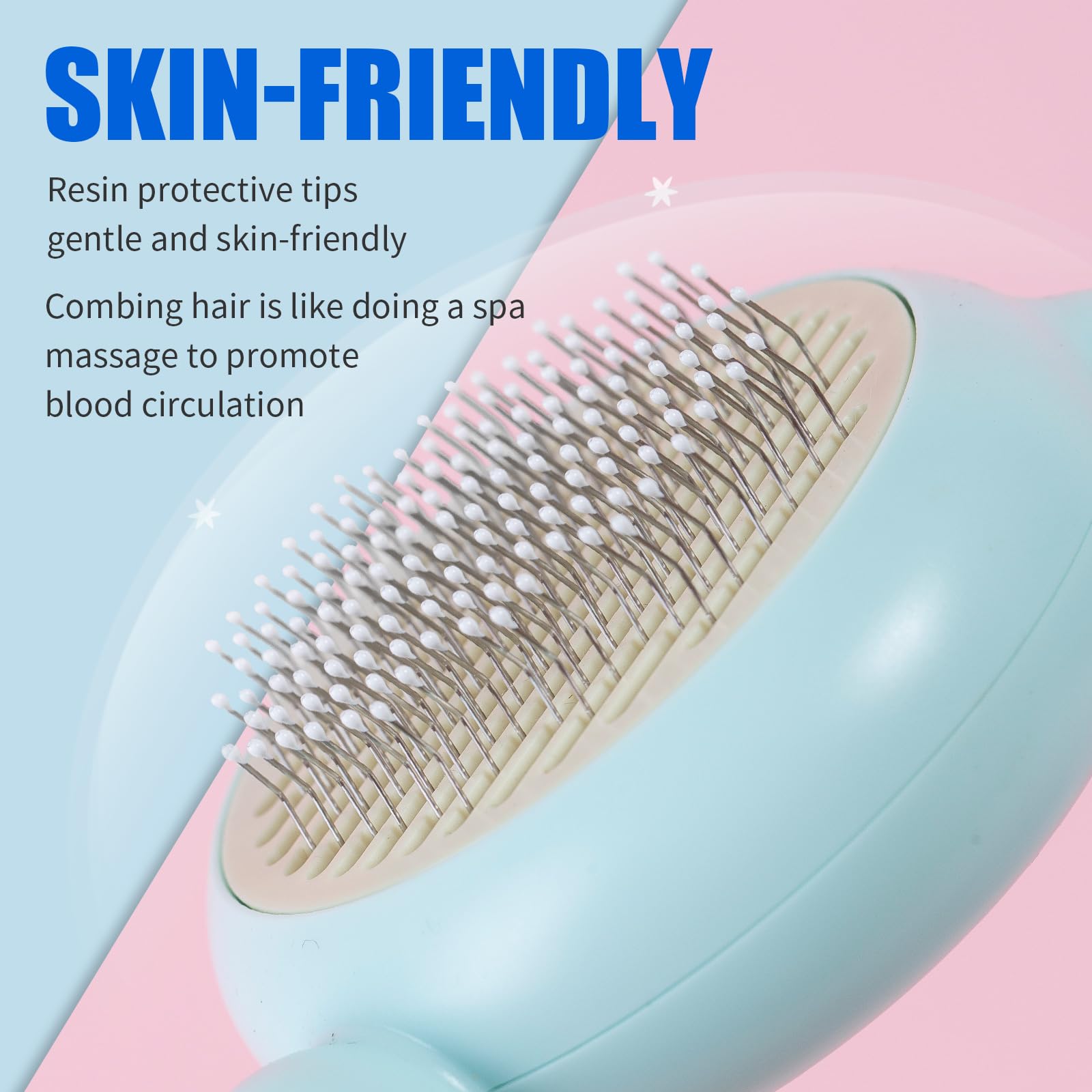 Viojojo Cat Brush Dog Brushes With Release Button For Shedding Grooming, Suit For Long Or Medium Haired Cats, Lightweight Skin F