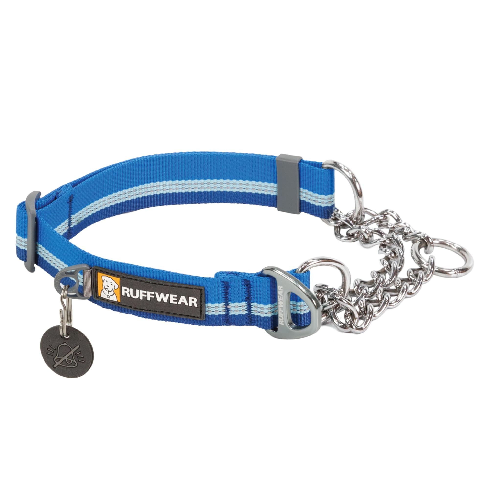 Ruffwear, Chain Reaction Dog Collar, Martingale Style For On-Leash Walking, Blue Pool, 11''-14''