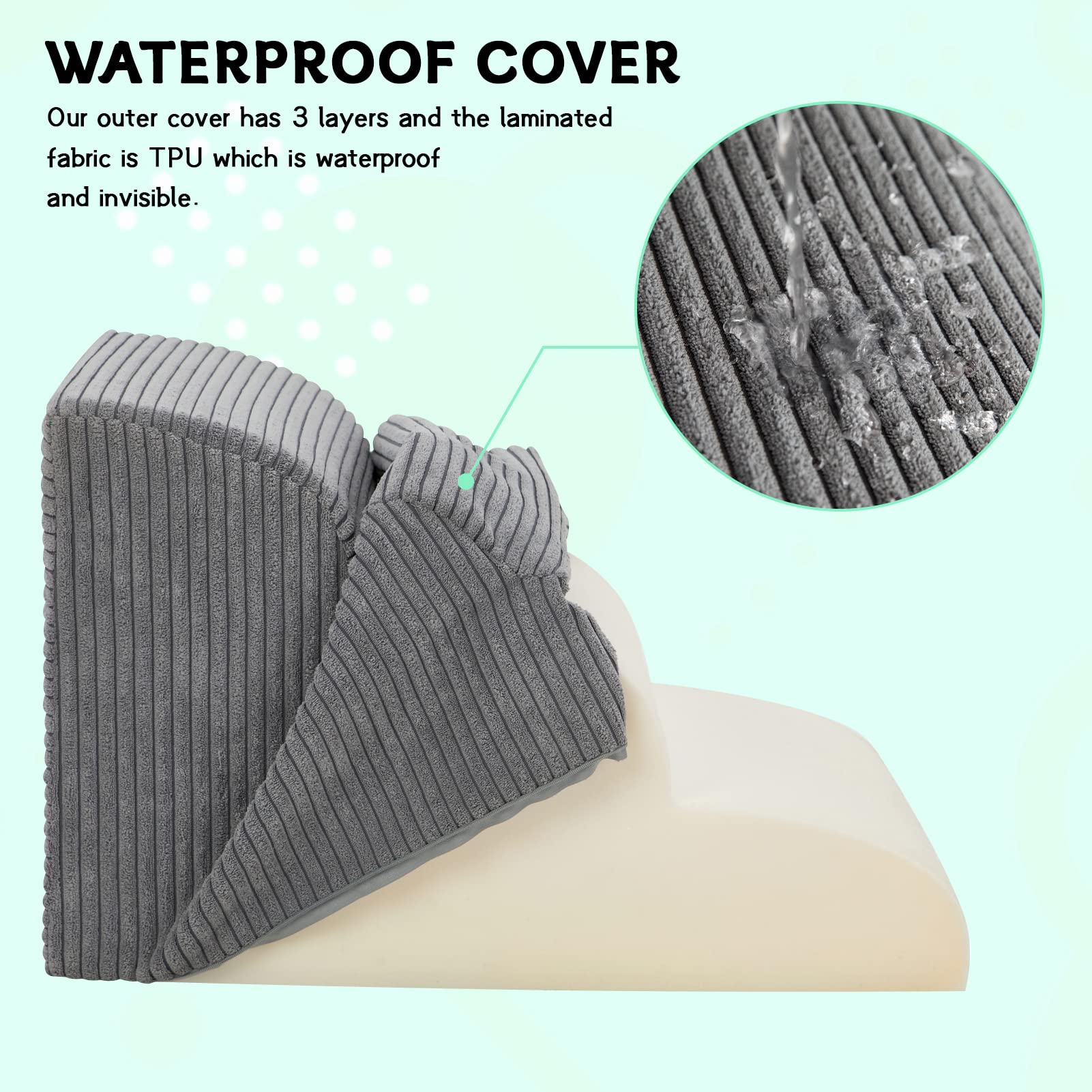 Mesa Lemon Dog Stairs & Steps For High Beds, 3 Steps High Density Foam Waterproof Dog Ramp For Small Dogs And Cats, Pet Stairs W