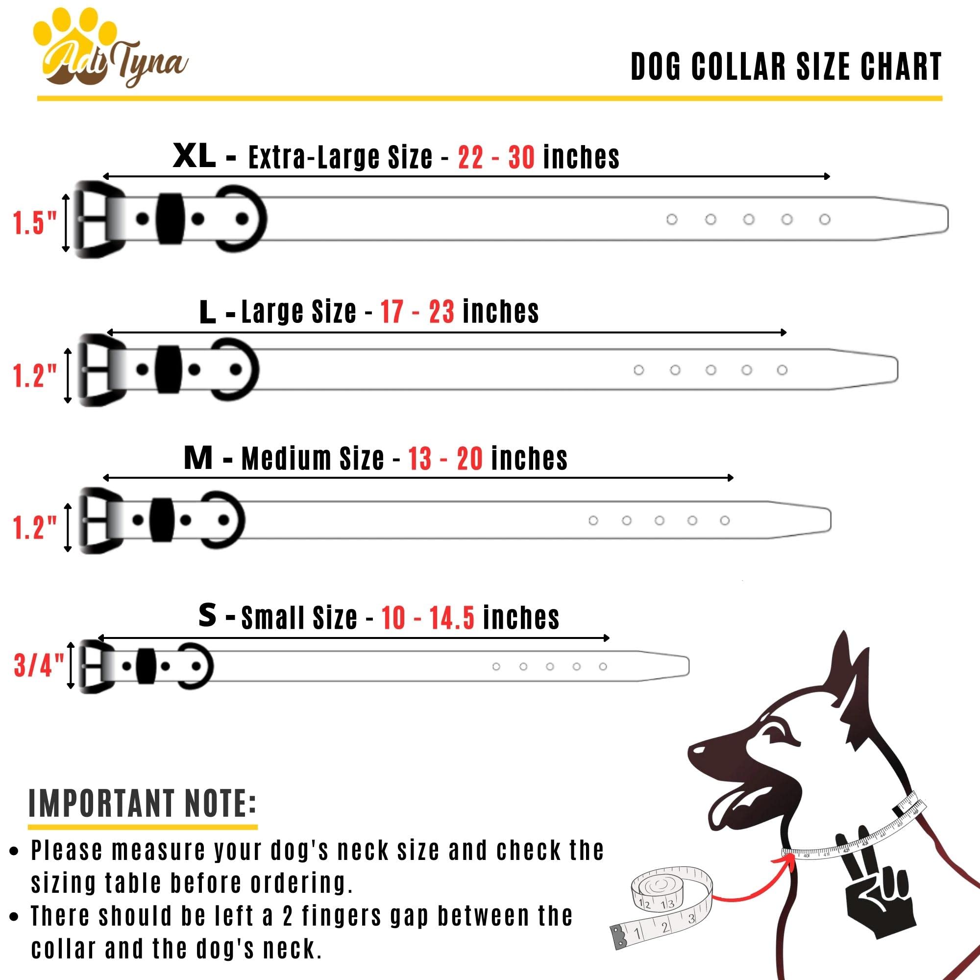 Adityna Heavy Duty Real Leather Dog Collar For Large Dogs - Pink Large Dog Collar - Soft And Strong Thick Dog Collar With Double Metal Buckle