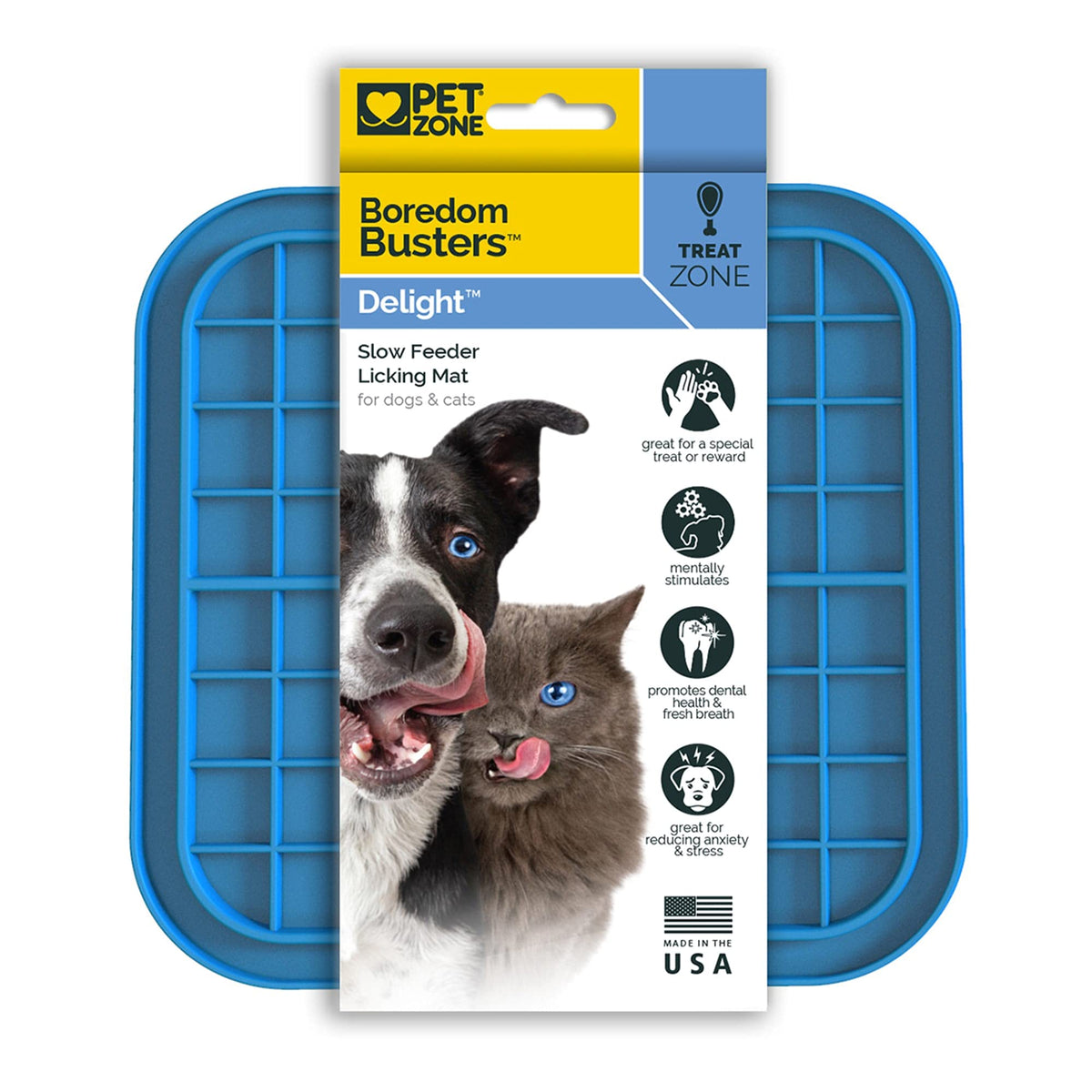 Cosmic Pet Pet Zone Boredom Busters Delight Slow Feeder Licking Mat For Dogs & Cats Small/Medium
