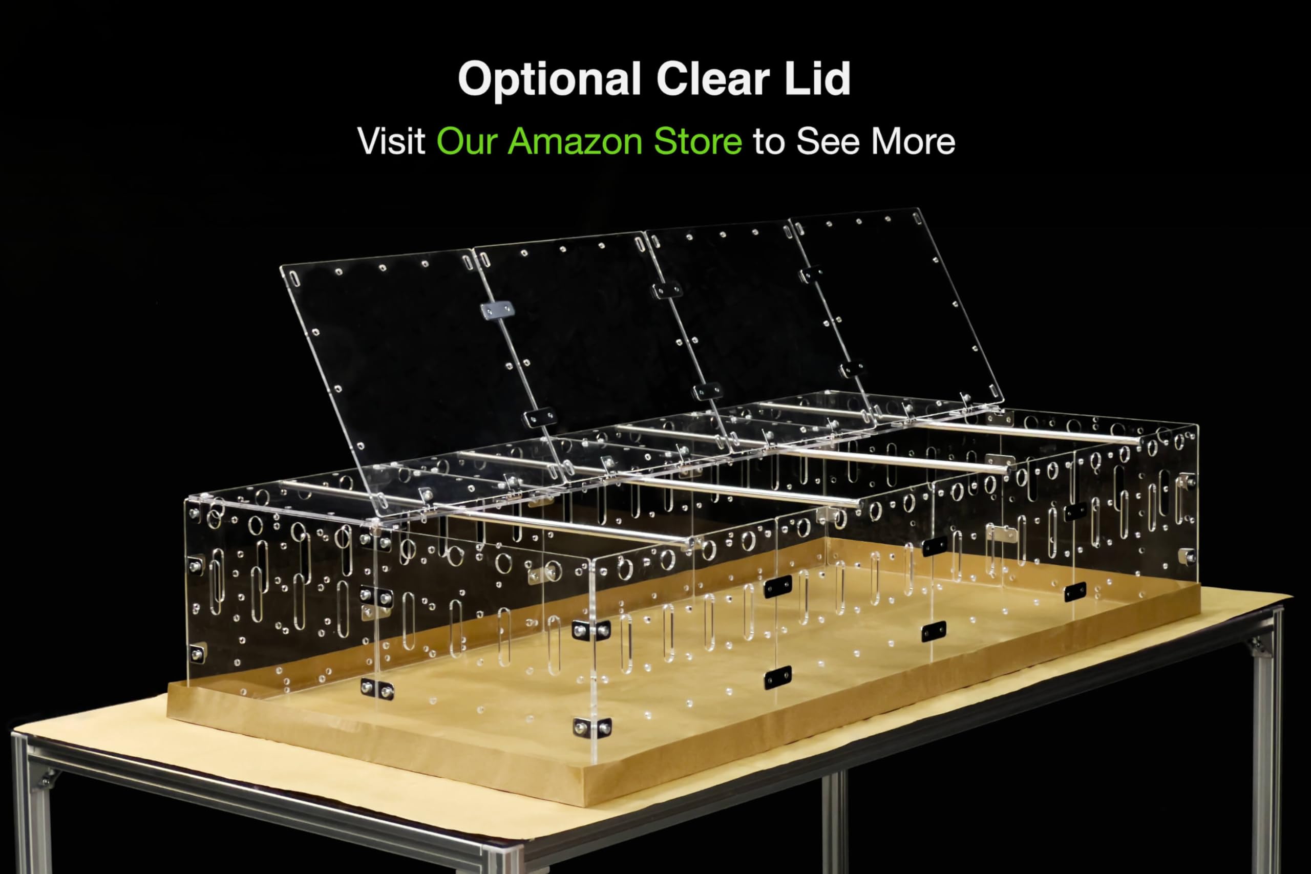 Guinealoft Acrylic Cage (Model-A) - Large 4X2Ft Open Cage For Guinea Pigs, Bunnies, Quails, Hedgehogs, Roaming Small Animals, Di