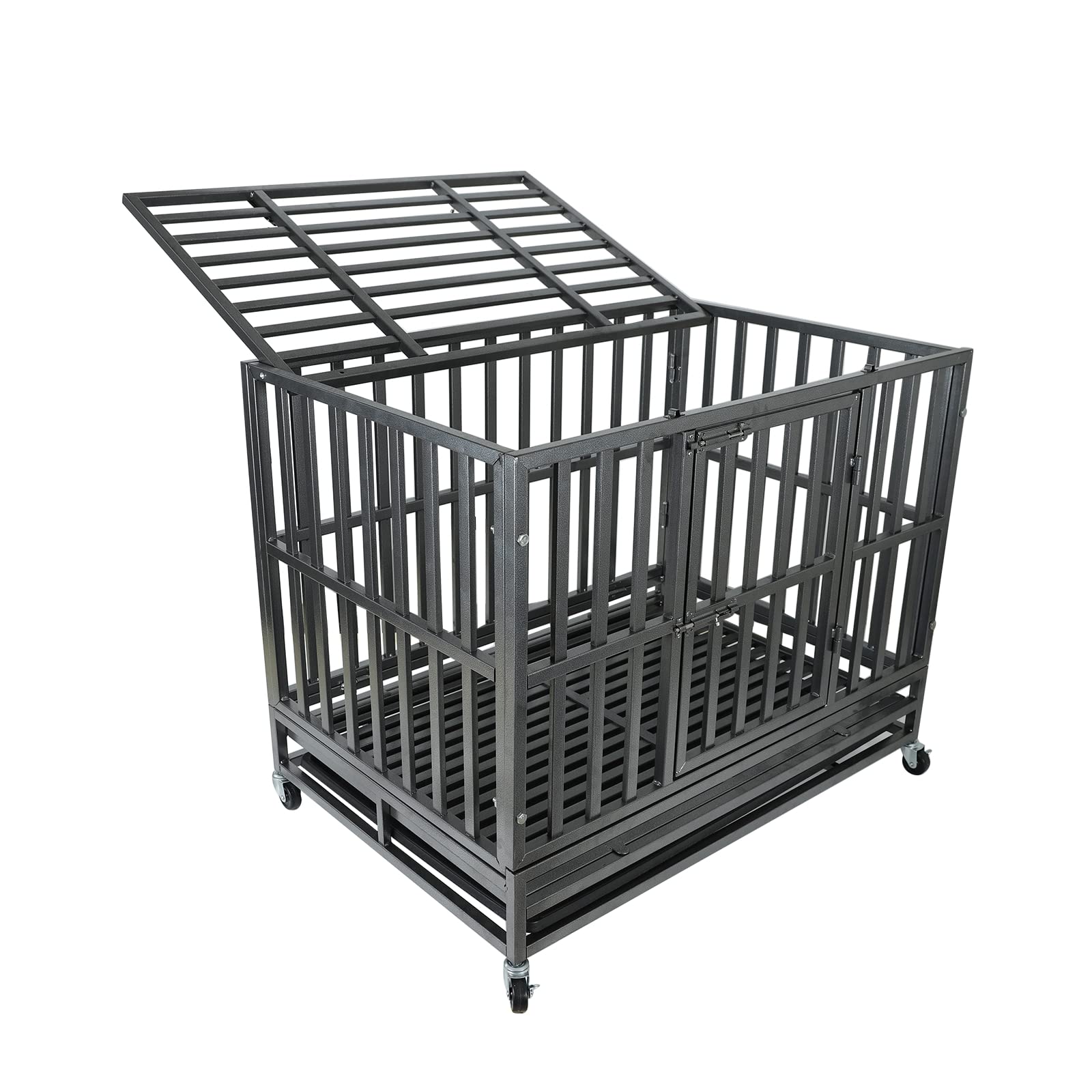 37Inch Heavy Duty Dog Cage Kennel Strong Metal Dog Cage