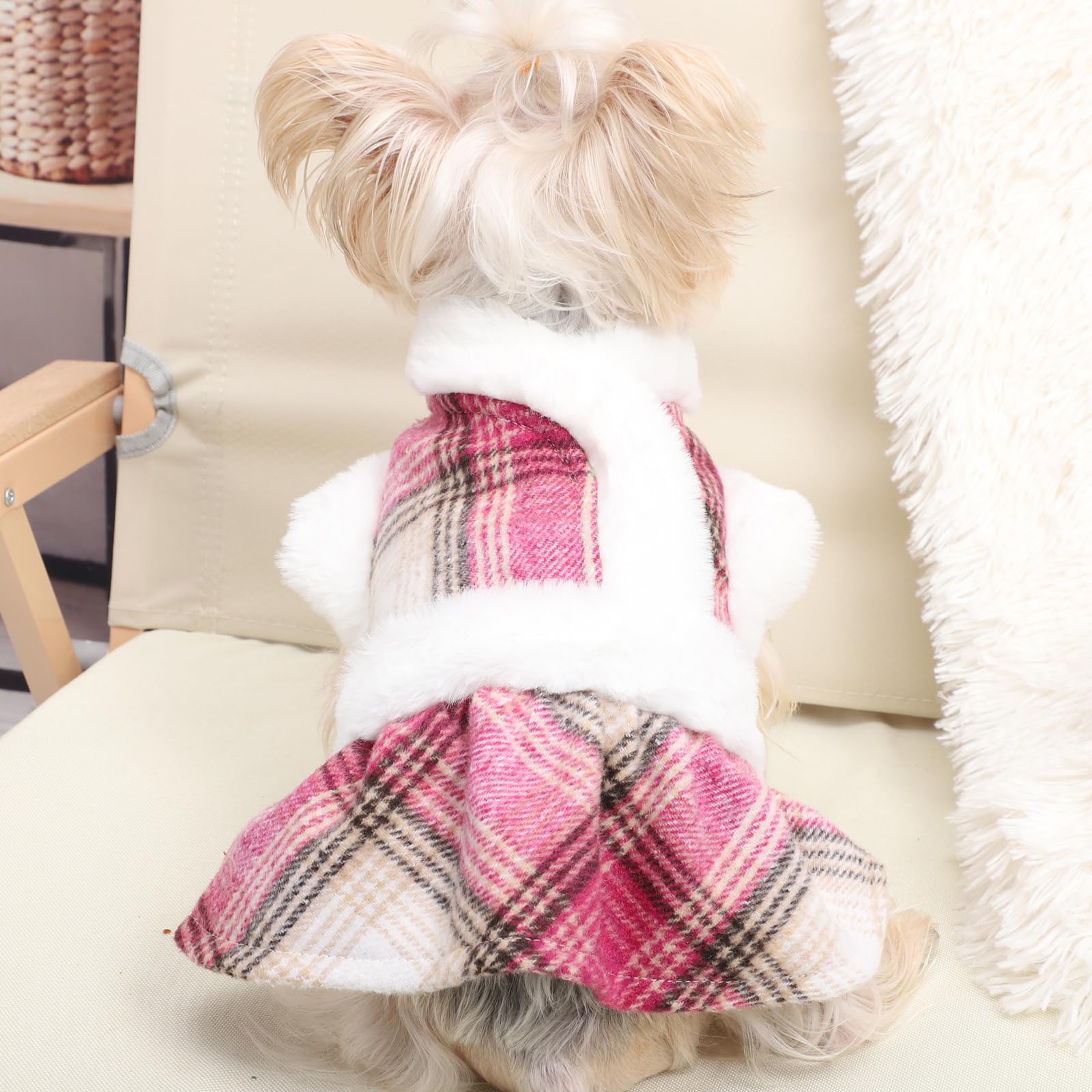 Dog Sweater Valentine'S Day Dog Clothes For Small Dogs Boy Girl Dog Dress Warm Fleece Chihuahua Yorkie Teacup Dog Sweaters Dress