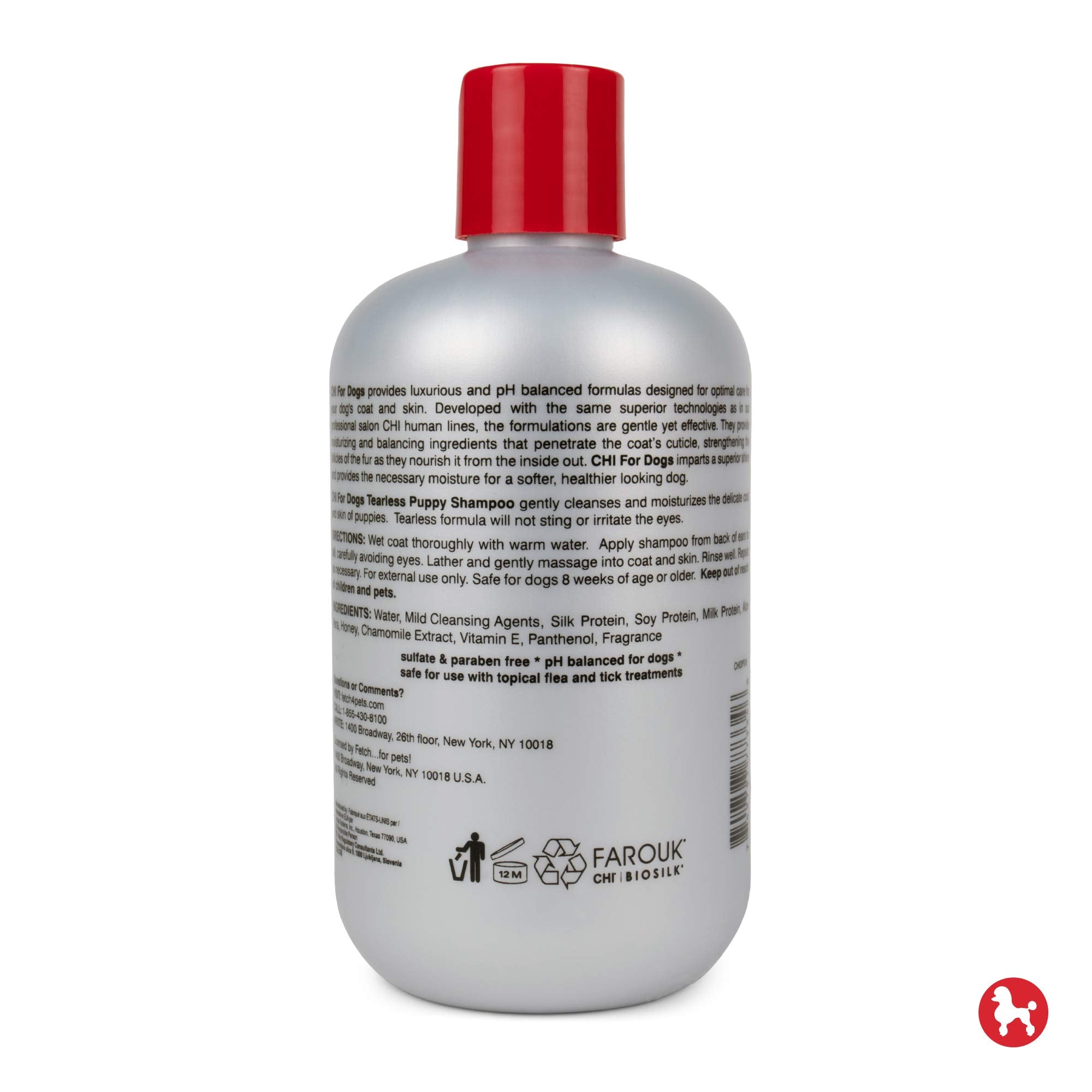 Chi Tearless Puppy Shampoo For Dogs, 16 Oz | Best Gentle Tearless Puppy Shampoo | Sulfate & Paraben Free, Ph Balanced For Dogs, Made In The Usa