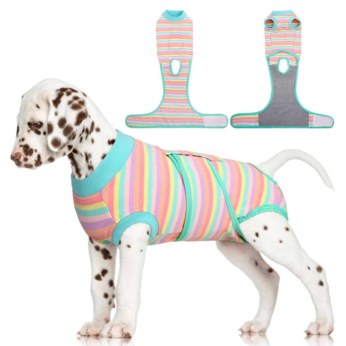 Fuamey Recovery Suit For Dogs Cats After Surgery,Soft Breathable Pet Bodysuit E-Collar & Cone Alternative Surgical Suit Puppy We
