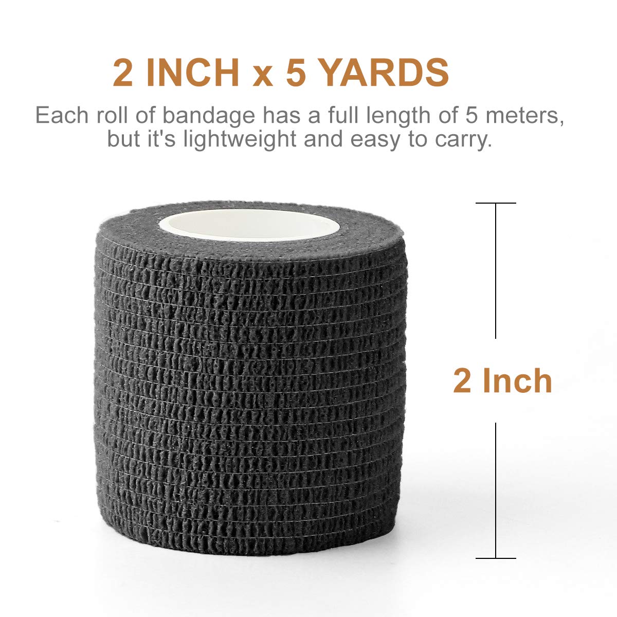 MUEUSS Pet First Aid Tape Self Adherent Cohesive Bandage for Dogs Cats Horses Breathable Non-Woven Elastic Sport Tape for Arm Kn