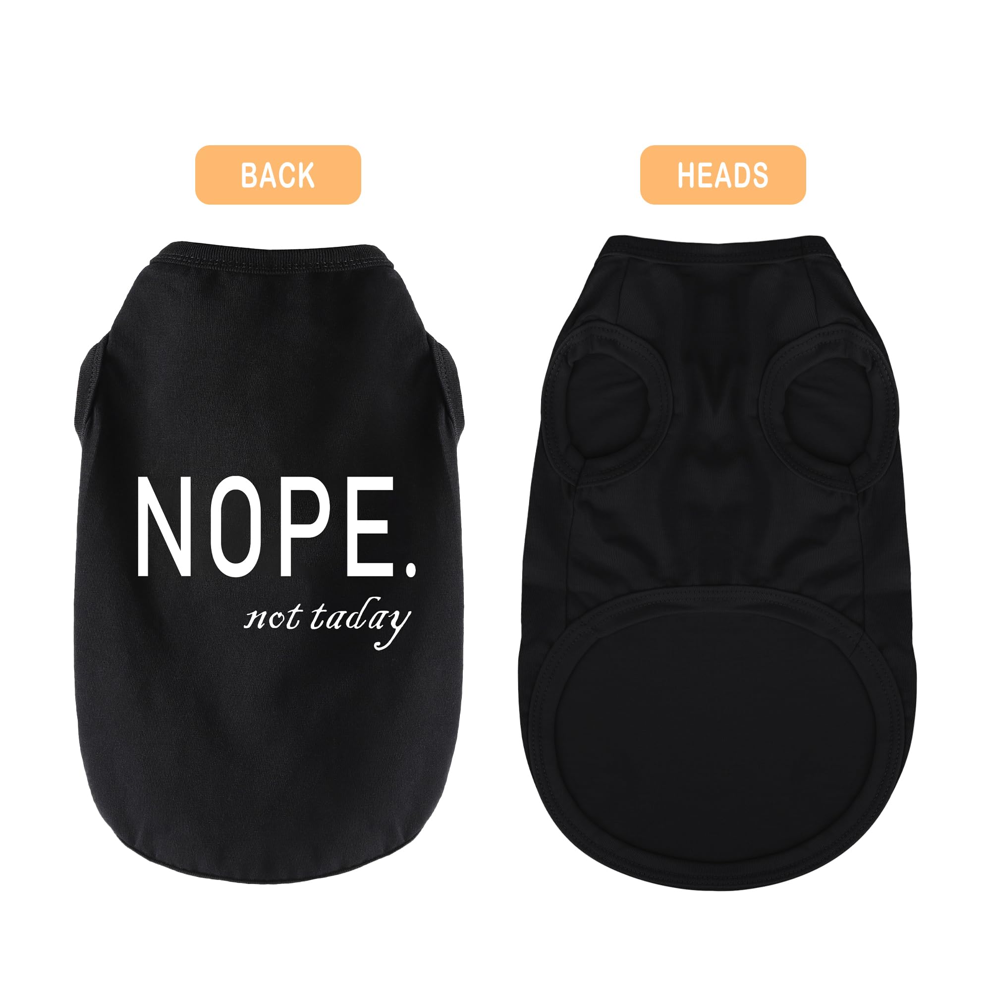 Discover Cozy Cotton Canine Wear: Soft, Lightweight, And Breathable Dog Shirt Vest With Eye-Catching Graphics(Nope Not Today), K