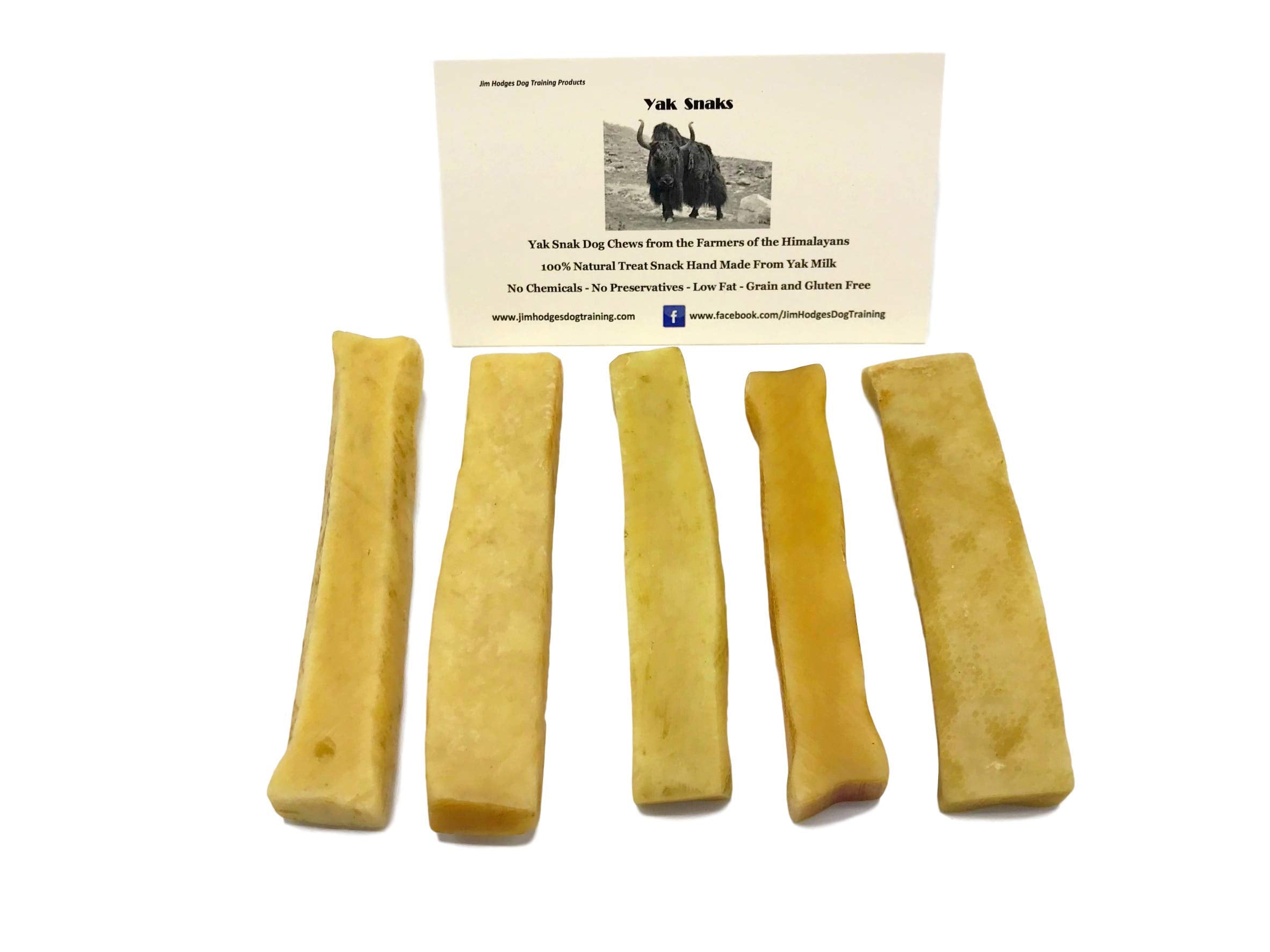 Yak Snak Dog Chews - All Natural Hard Cheese Himalayan Dog Treats - Long Lasting Dog Chews, Made from Yak Milk, Small, Medium. L