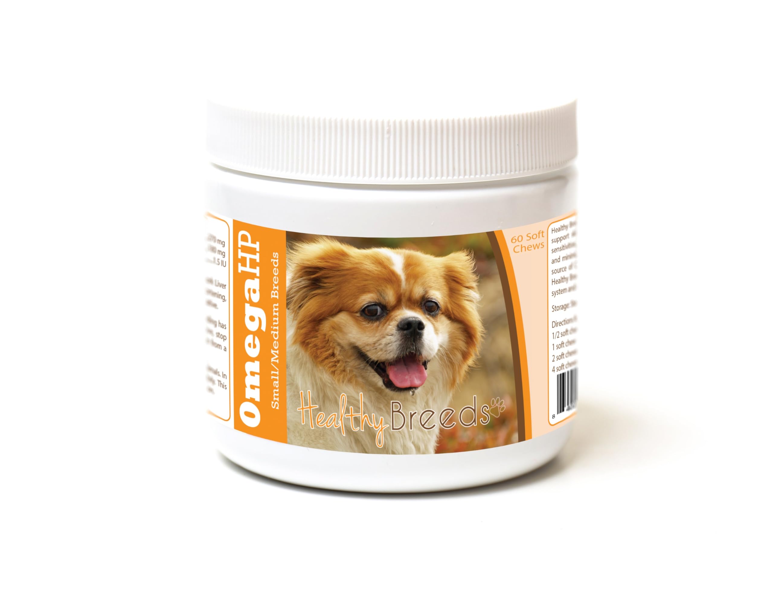 Healthy Breeds Tibetan Spaniel Omega HP Fatty Acid Skin and Coat Support Soft Chews 60 Count