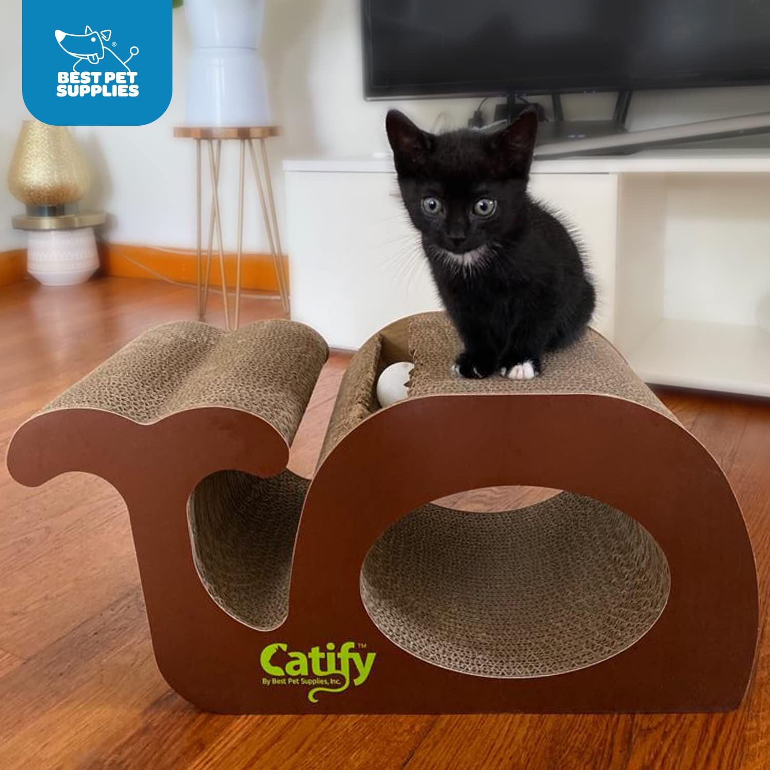 Best Pet Supplies Corrugated Cardboard Cat Scratcher Refill Pads, Lounger, And Fun Interactive Scratching Boards, Claw Safe, Dur