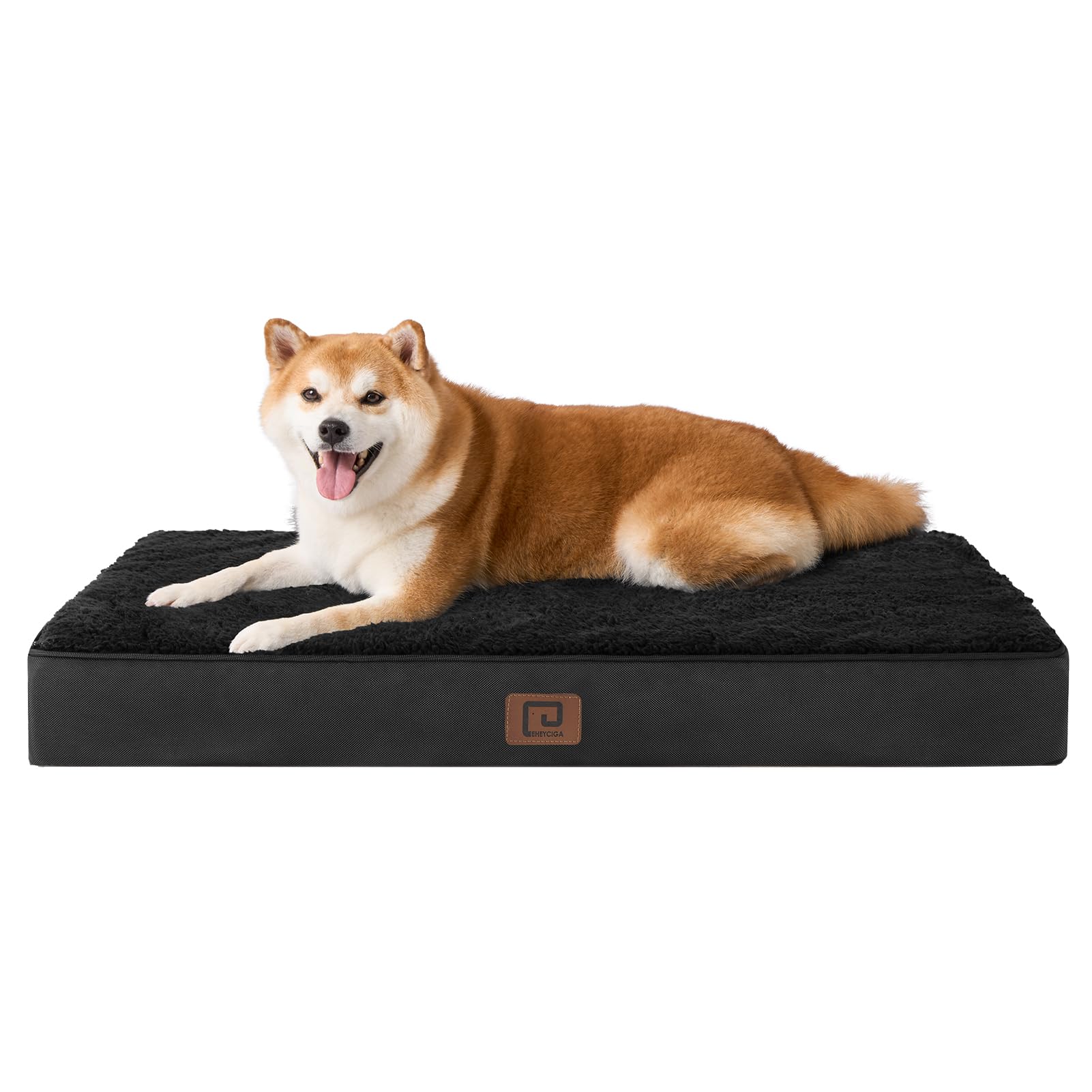 Eheyciga Orthopedic Dog Beds For Large Dogs With Removable Washable Cover, Black, 36X27