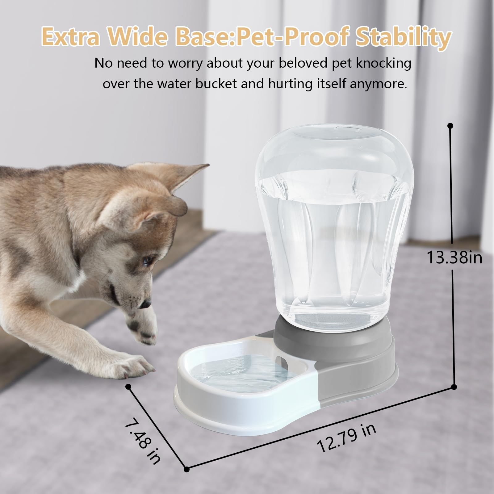 6L Automatic Dog Water Bowl Dispenser - Staltwo Pet Water Dispenser, Large Capacity Water Feeder For Cats And Dogs, Bpa-Free, 6-