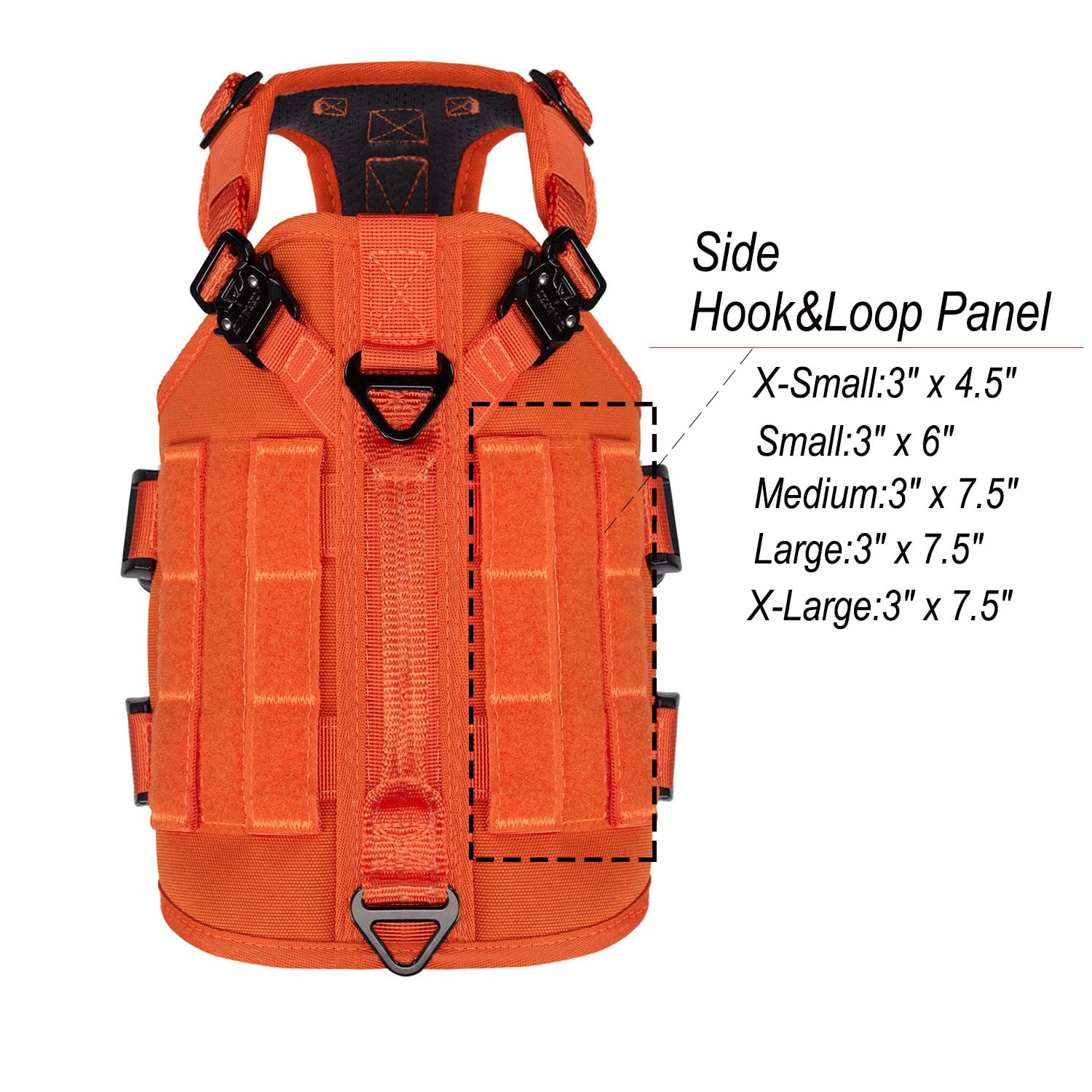 ICEFANG GN3 Tactical Dog Harness with 6X Buckle,Dog Molle Vest with Handle,3/4 Body, Hook and Loop Panel for ID Patch,No Pulling