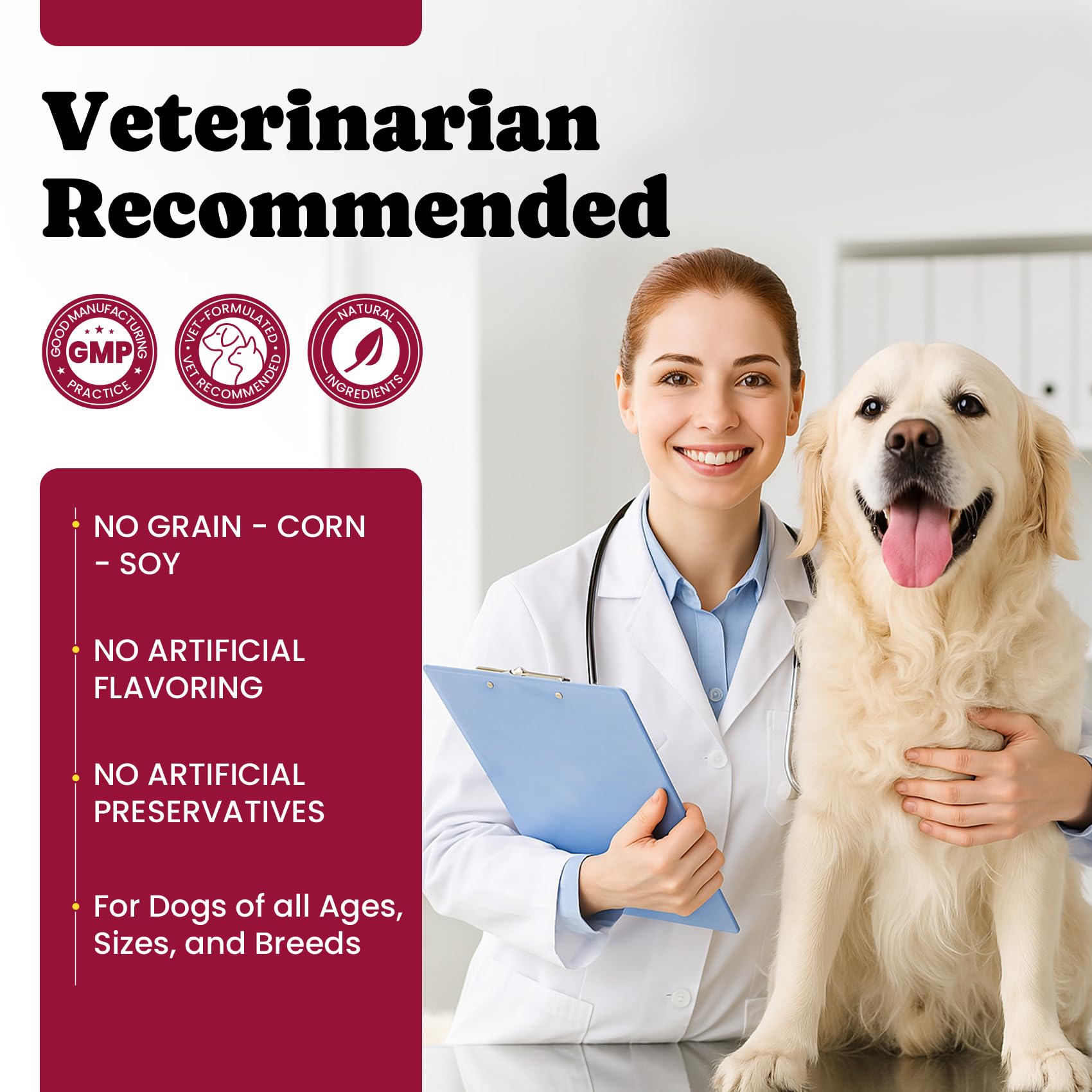 Glucosamine for Dogs, Liquid Hip and Joint Supplement, Chondroitin Drops for Dogs, Joint Drops for Dog, Dog Supplement for Mobil