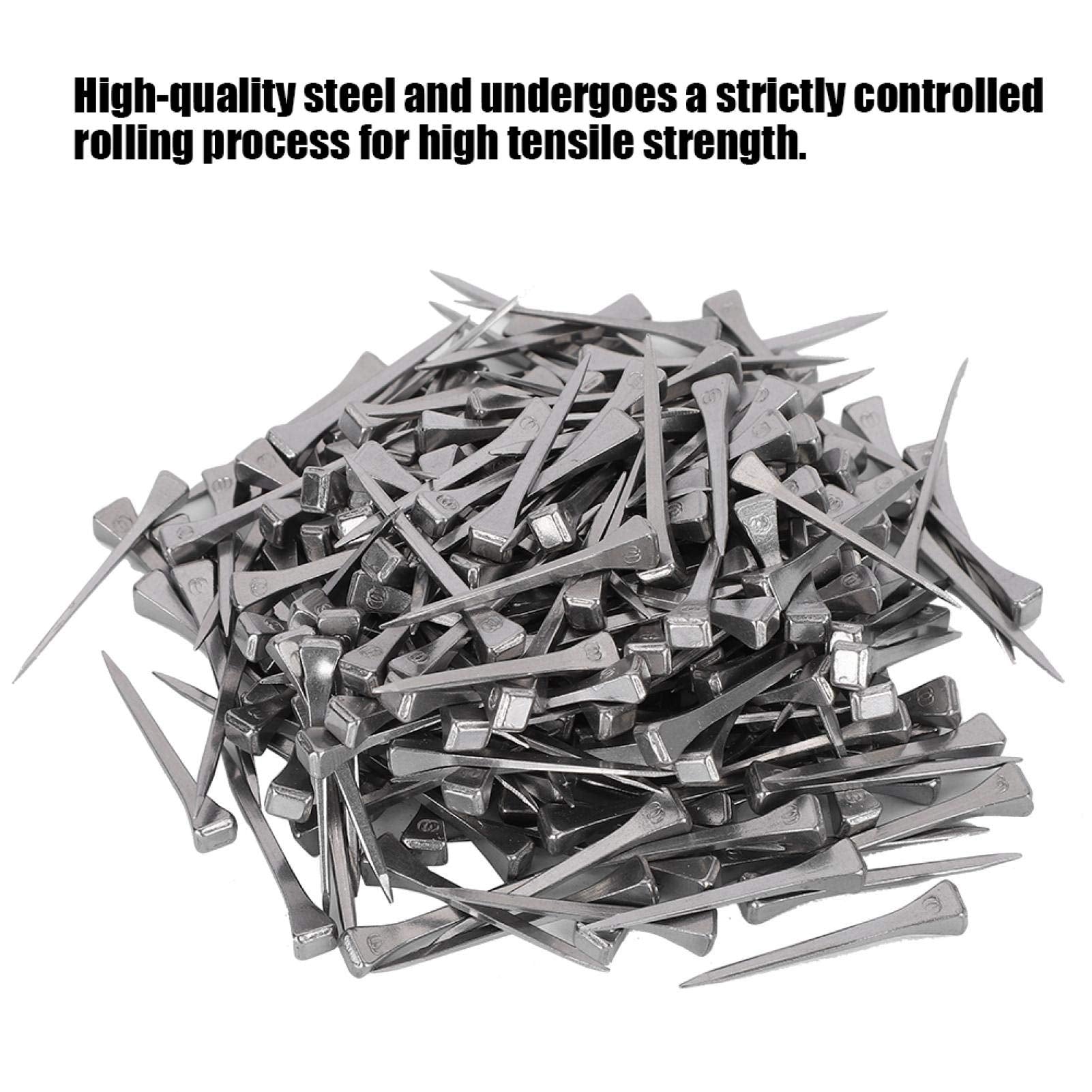 Salaty Steel Horseshoe Nails, Nail Accessory Horse Equipment Horse Hoof Nail, 4.8Cm Steel E4 Horseshoe Nail 250Pcs Horseshoe Nai