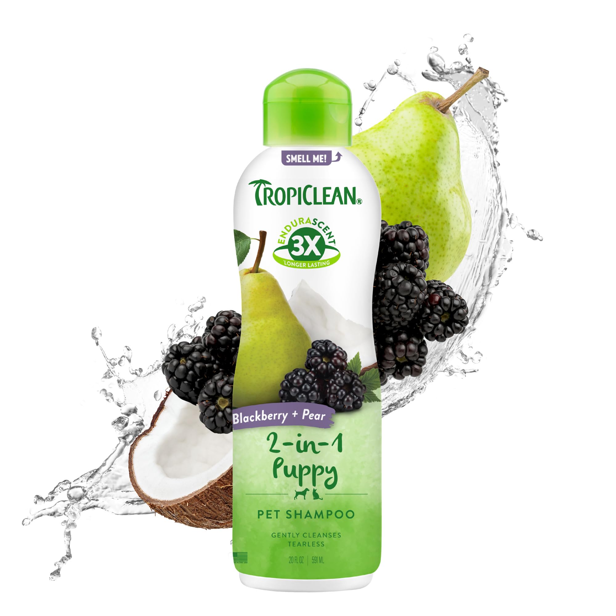 TropiClean EnduraScent BlackBerry Pear Puppy Shampoo, 20oz