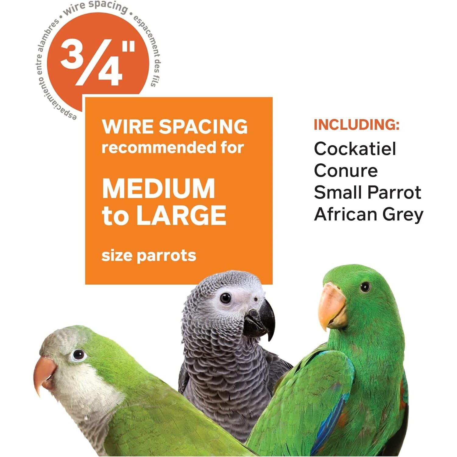 Prevue Hendryx Pet Products Wrought Iron Select Bird Cage 3153C, Chalk White, 30-Inch By 22-Inch By 63-Inch