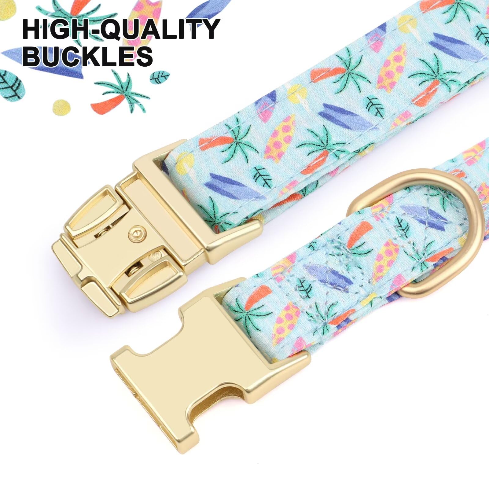 Beirui Cute Girl Dog Collars for Female Dogs, Summer Dog Collar with Flower, Soft Floral Pet Collars for Small Medium Large Dogs