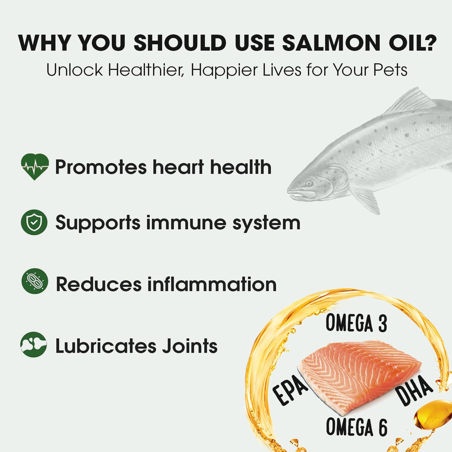 Iceland Pure Salmon Oil | Unscented Pharmaceutical Grade | 1118mg of Omega-3 per teaspoon | Liquid Food Supplement For Dogs and