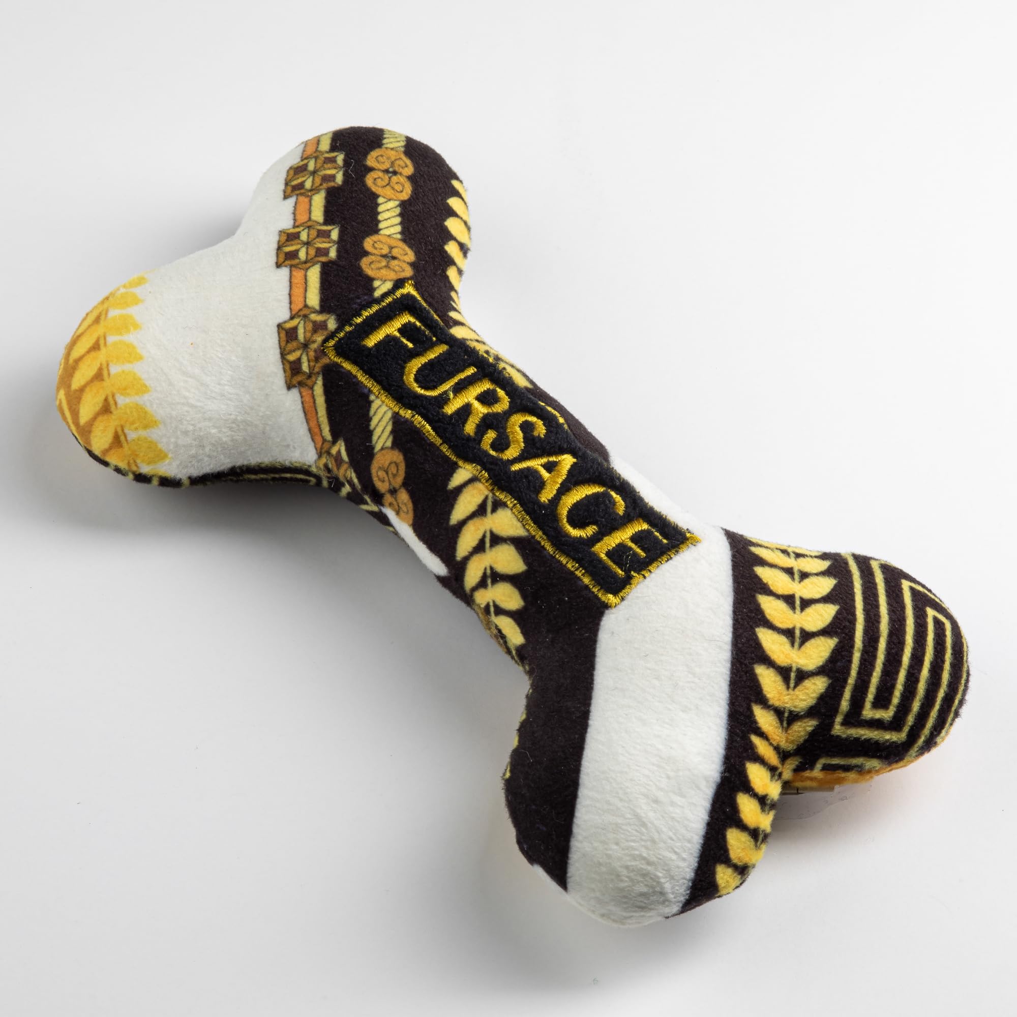 Haute Diggity Dog Plush Designer Handbag & Bones Dog Toy - Large, Squeaker, Machine-Washable, Fun Parody Design