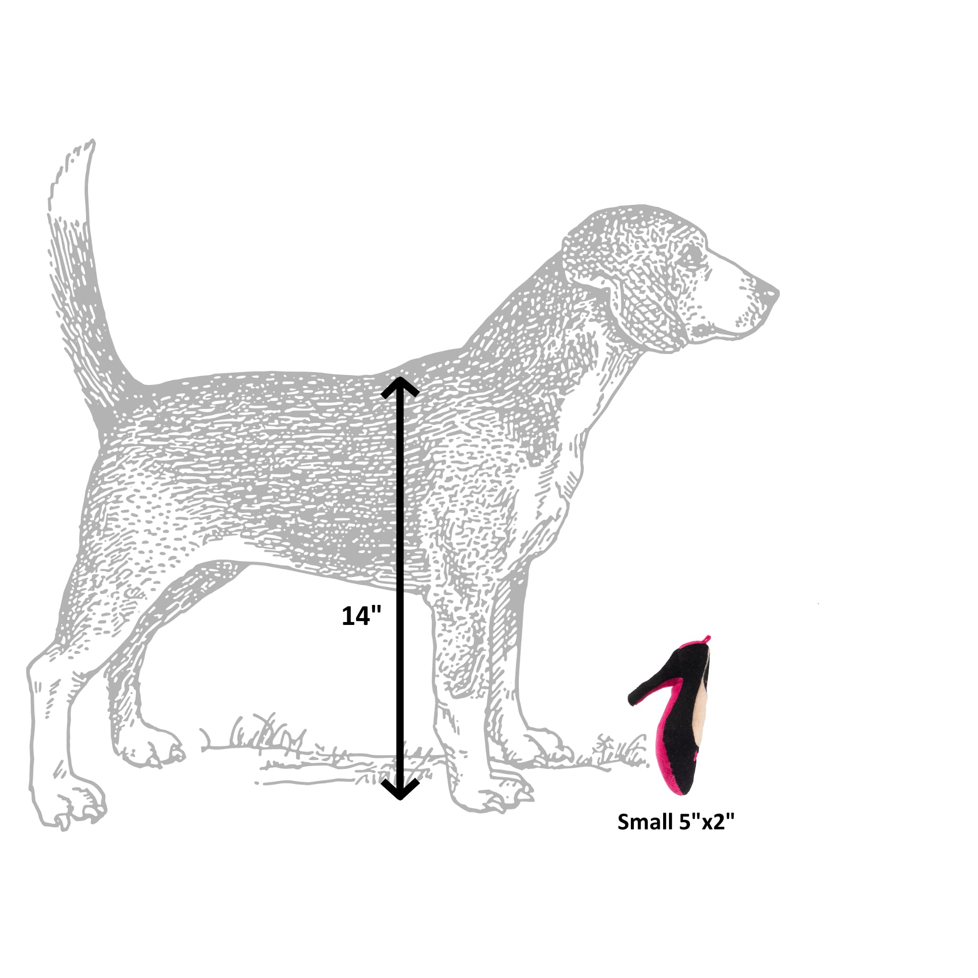 Dog Diggin Designs Runway Pup Collection | Unique Squeaky Plush Dog Toys ?High Heel Essentials