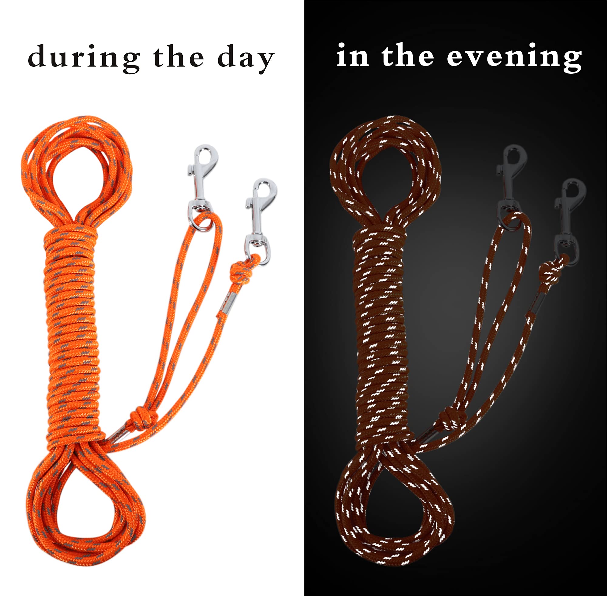 Reflective Cat Leash -50Ft Cat Cable Out Leash Escape Proof Walking Leads Yard Long Leash Durable Safe Personalized Extender Lea