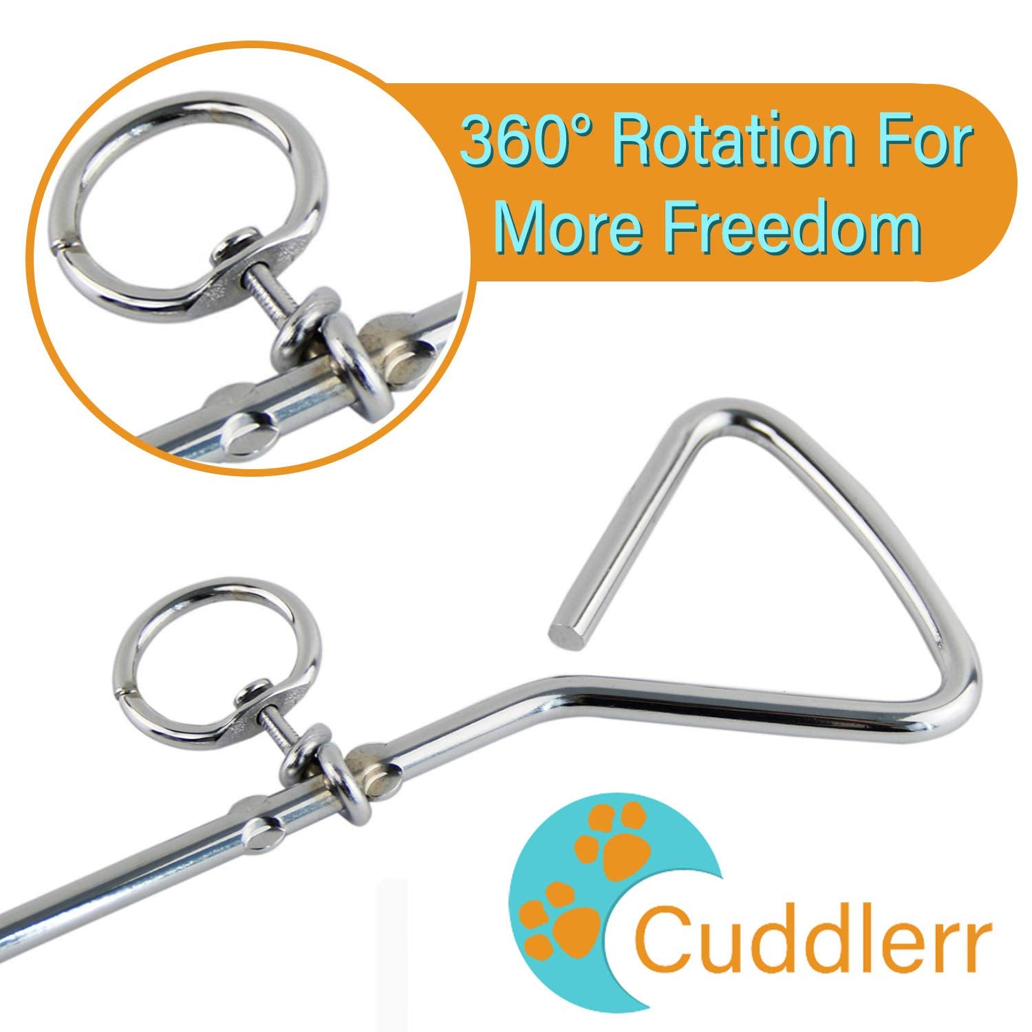 30Ft Dog Tie Out Cable For Dogs, 16'' Chrome Plated Anti Rust Stake, Great For Camping Or The Garden, Suitable For Harness, Leas