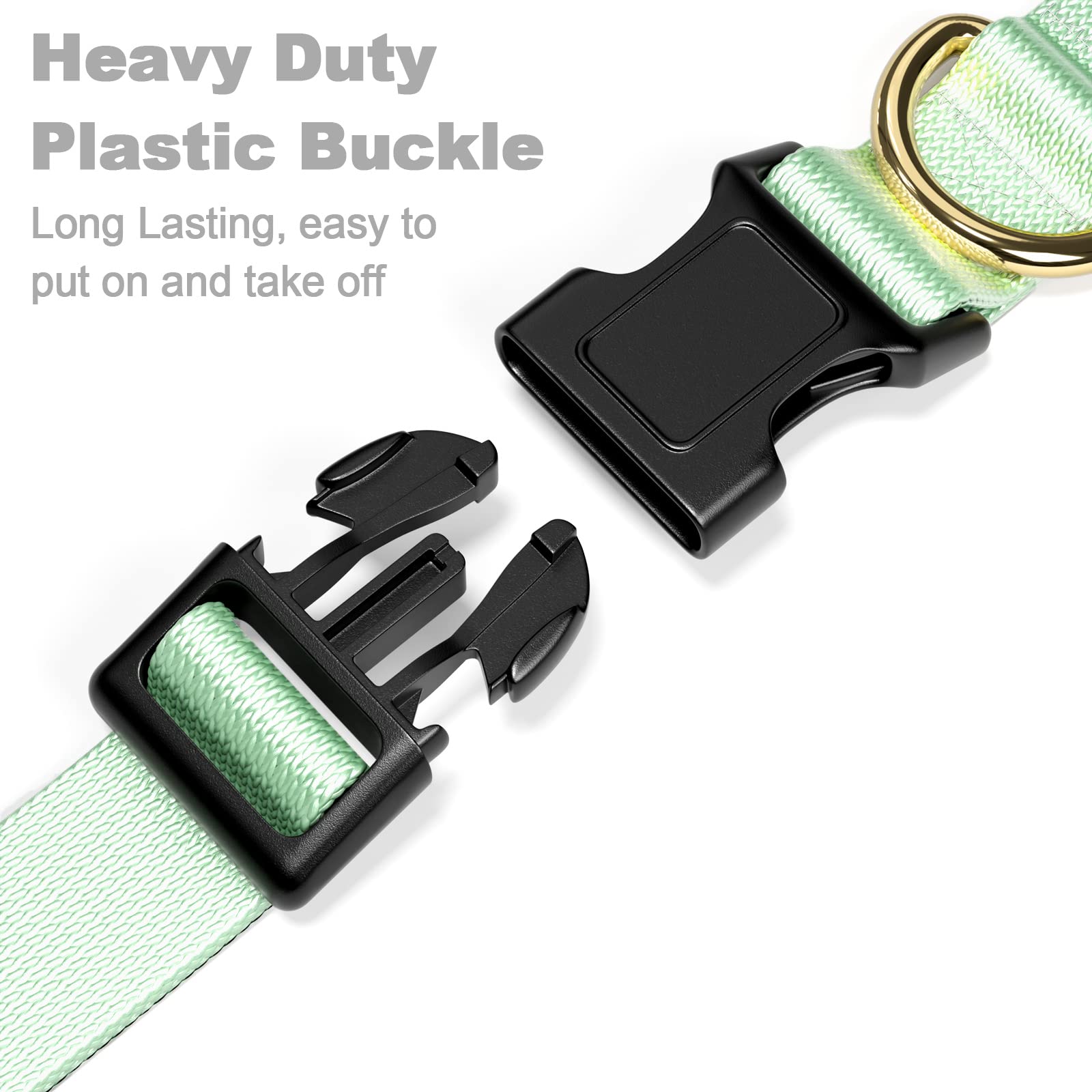 Rnivvi Dog Collar For Small Dogs, Classic Heavy Duty Adjustable Puppy Collar With Quick Release Buckle For Boy Girl & Female, Pe