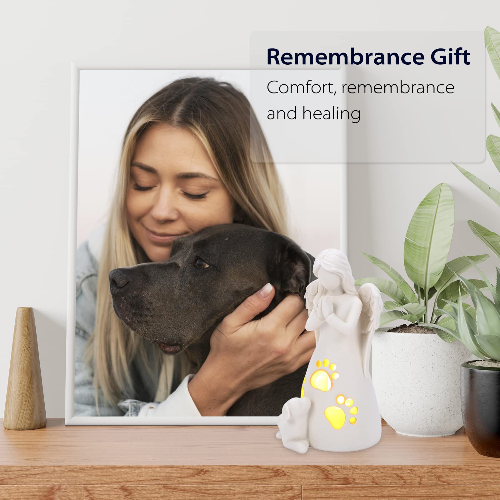 Bearae Dog Memorial Gifts, Dog Candle Holder Statue, Pet Memorial Gifts, Pet Loss Gifts, Bereavement Gifts, Pet Sympathy Gifts F