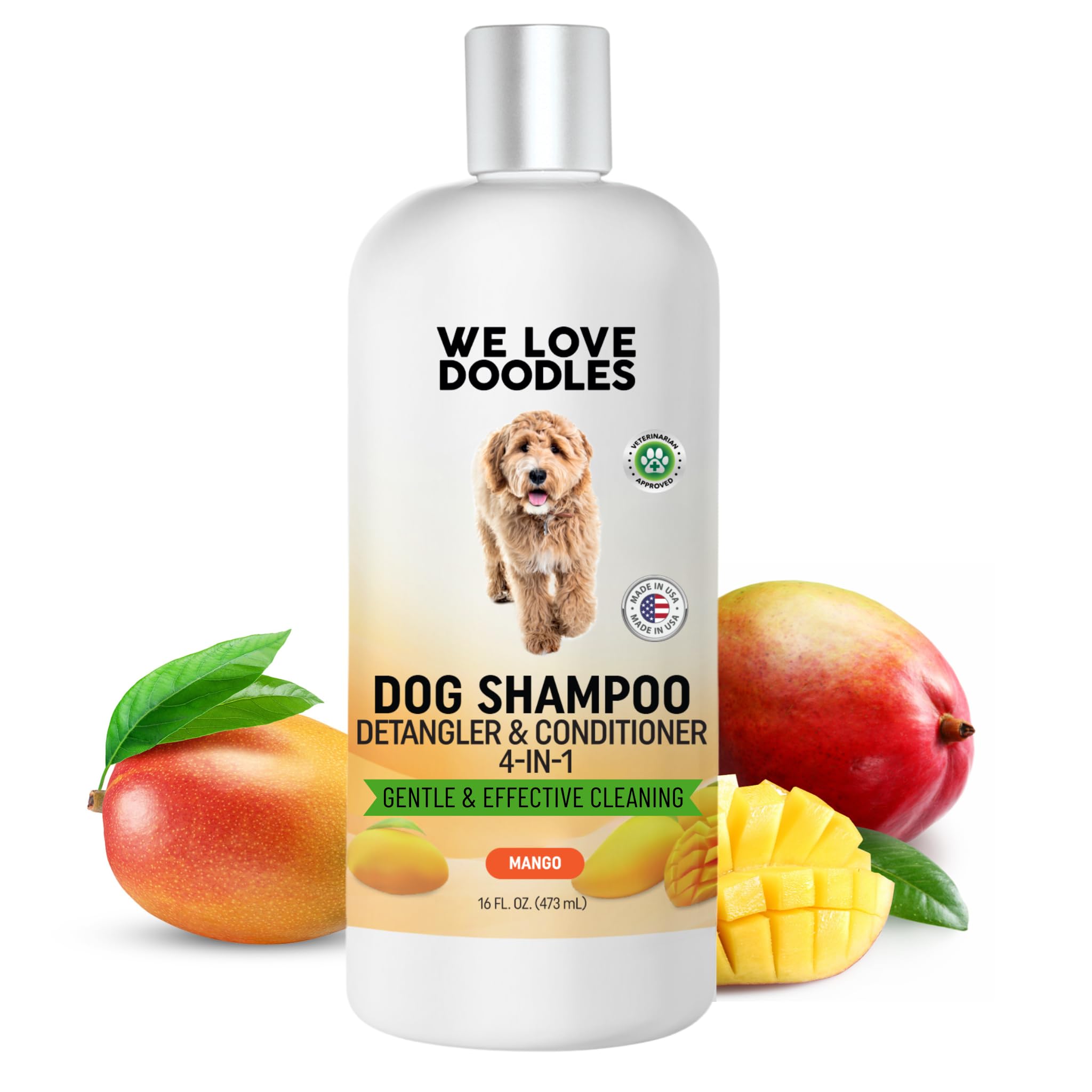 Dog Shampoo and Conditioner & Detangler - Best Goldendoodles, Poodles & Doodle Shampoo for Smelly Dogs - Sensitive Skin Puppy Sh