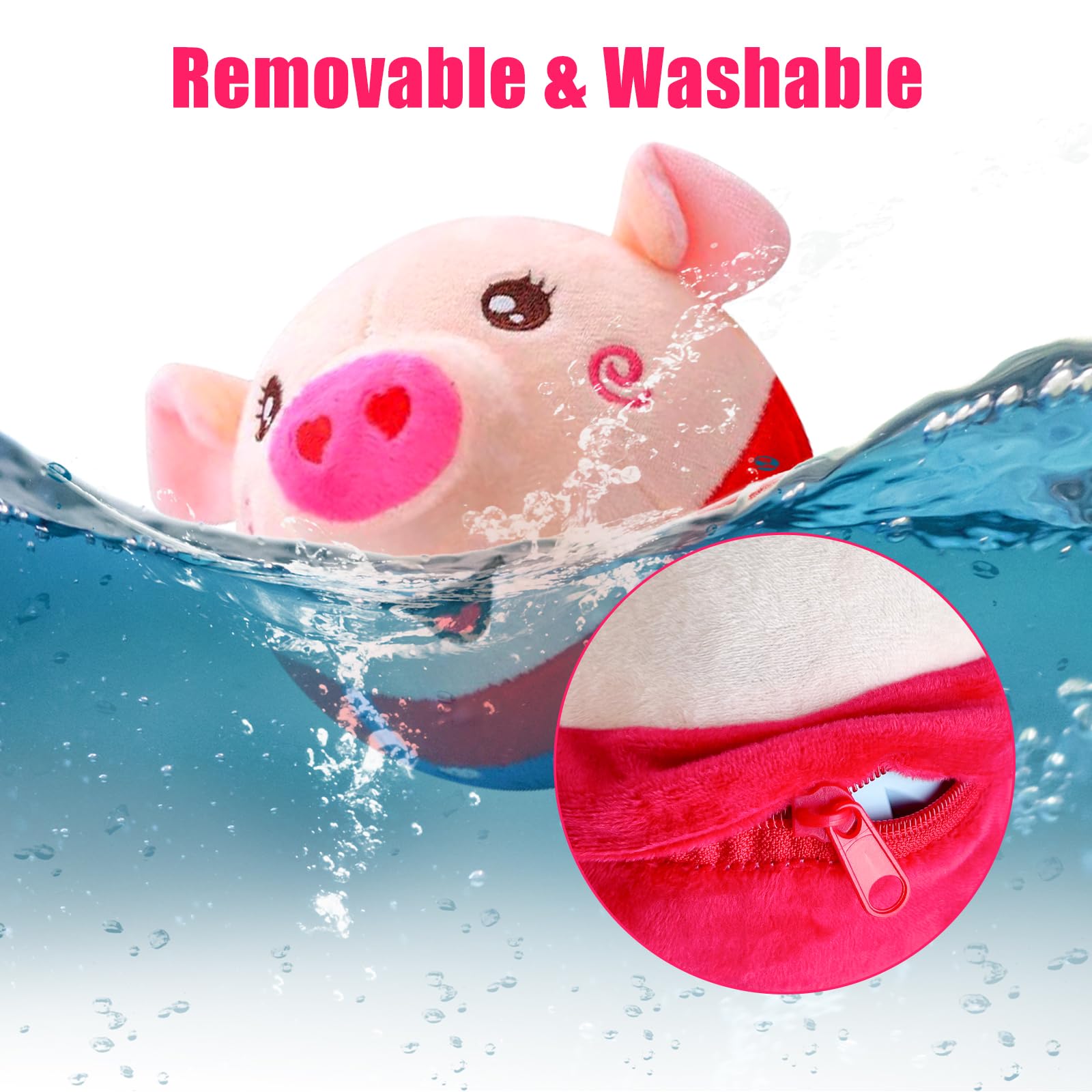 Laiamer Interactive Plush Dog Toys, Interactive Puppy Toy Bouncing Rolling Dog Ball Remote Control Dog Toy With Music, Self Movi