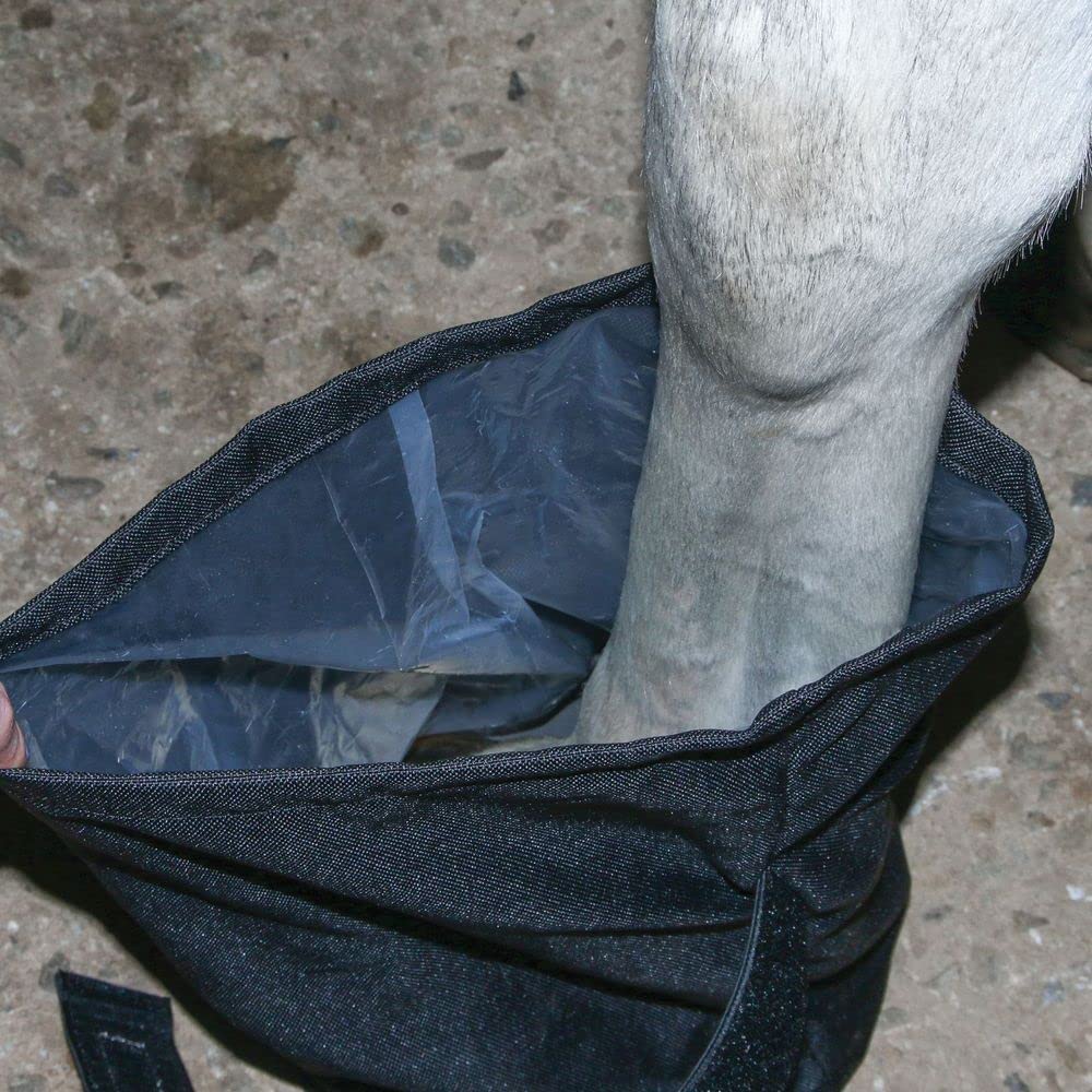 Dura-Tech Leg and Hoof Soaking Boots | Versatile Horse Care for Pain Relief and Recovery | Below Knee Coverage | Color Black