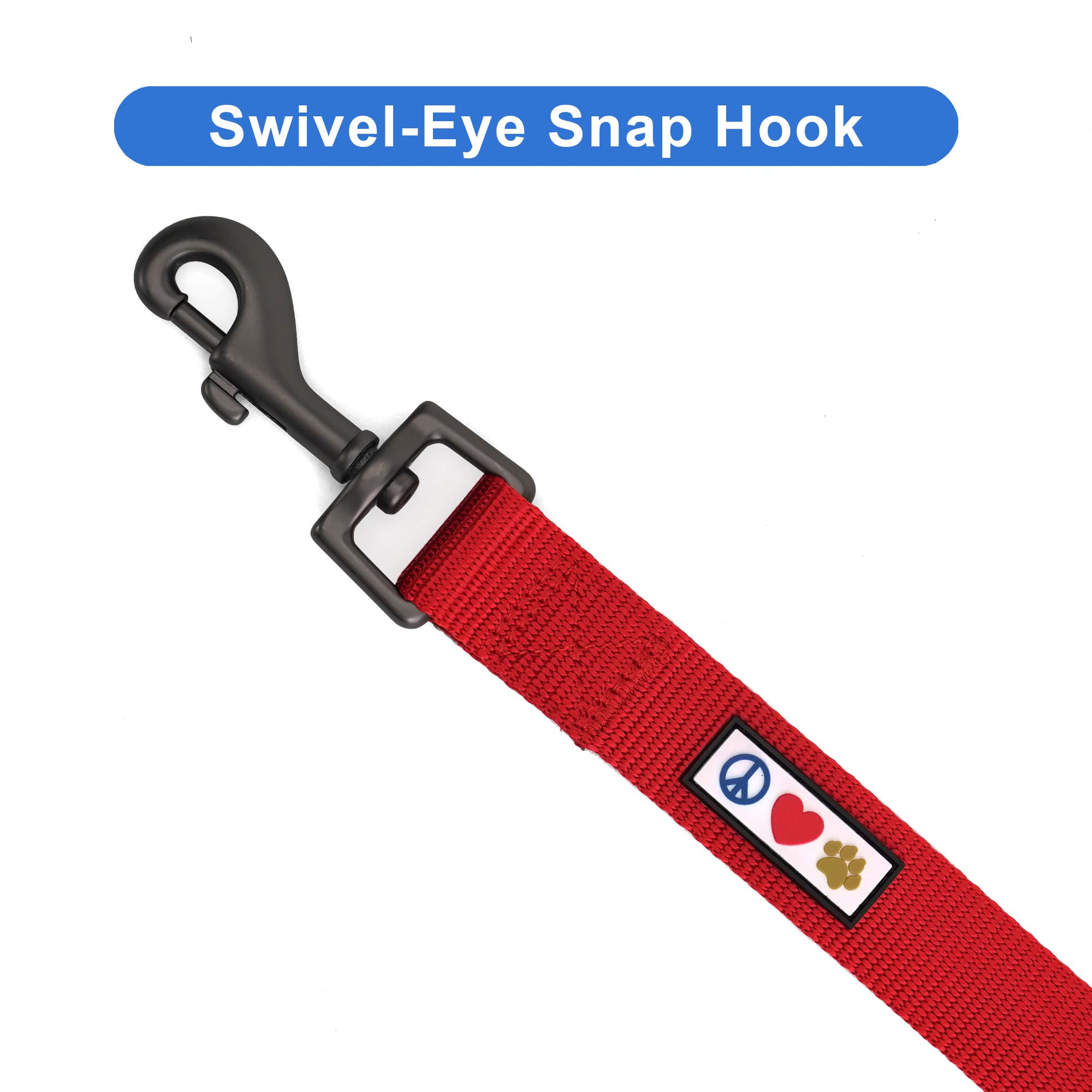 Pawtitas Extra Extra Small 6 Ft Red Solid Color Leash For Miniature Dog, Cat, Puppy Training