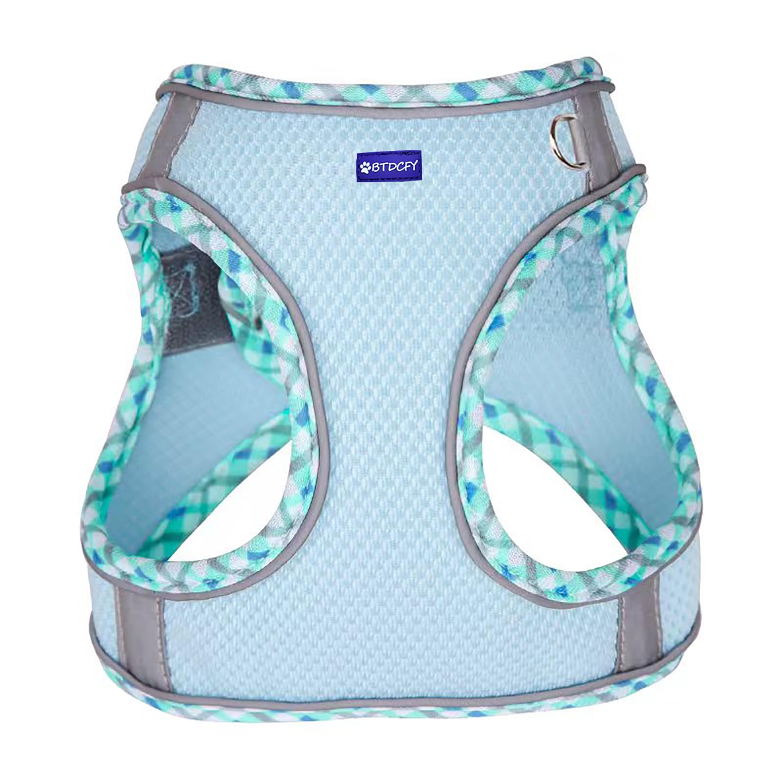 Btdcfy Step In Mesh Dog Harness And Leash Set - Breathable Air Mesh Reflective Escape Proof Vest, No Choke, Lightweight, Blue