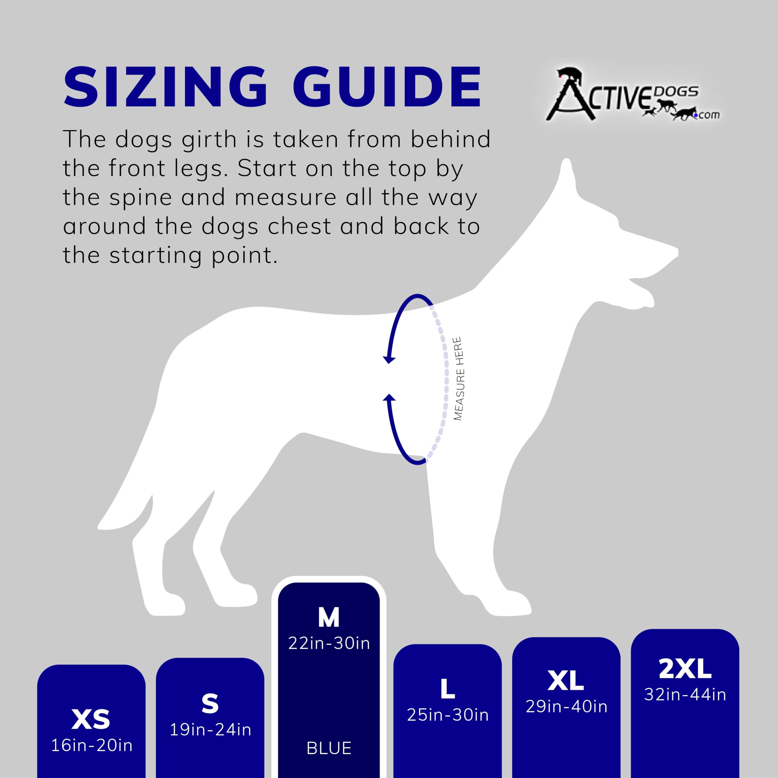 Activedogs Full Service Dog Kit - Medium Blue - Service Dog Vest Harness With Handle, Service Dog Id, Id Holder, Ada Service Dog