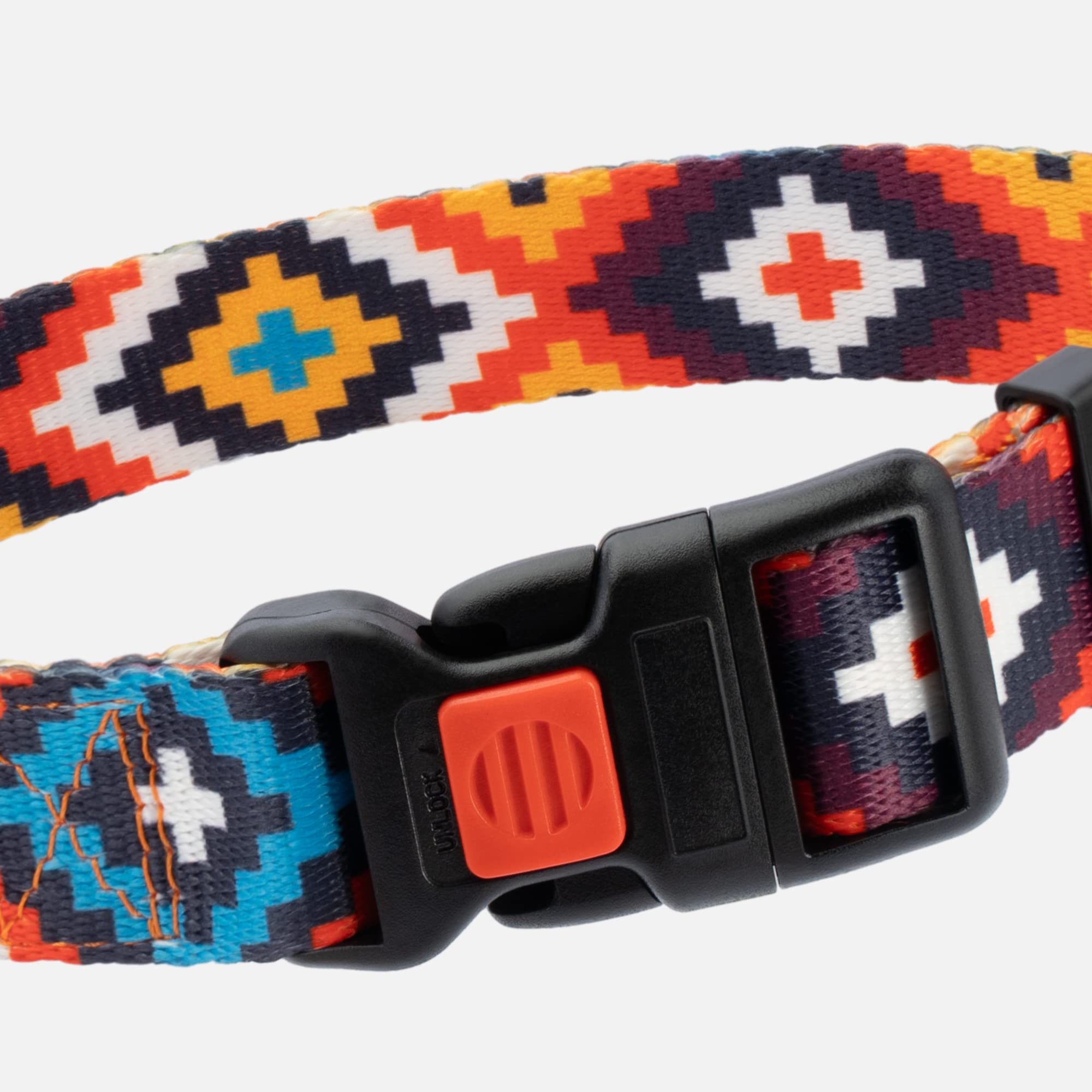 Collardirect Aztec Dog Collar Adjustable Nylon Tribal Pattern Geometric Pet Collars For Dogs Small Medium Large Puppy (Aztec Sun