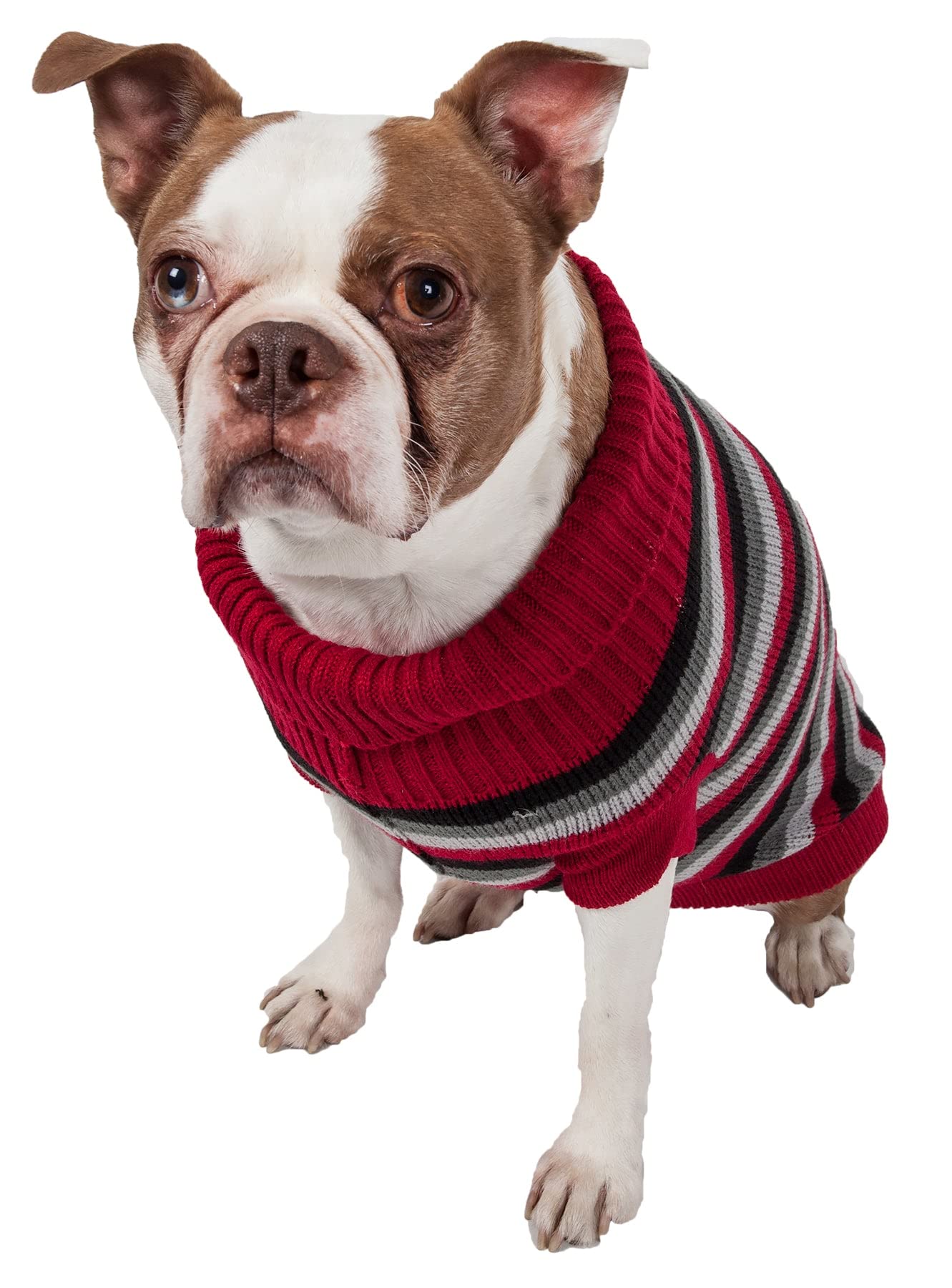 Pet Life A Polo-Casual Lounge Pet Sweater - Designer Dog Sweater With Turtle Neck - Winter Dog Clothes Designed To Keep Warm