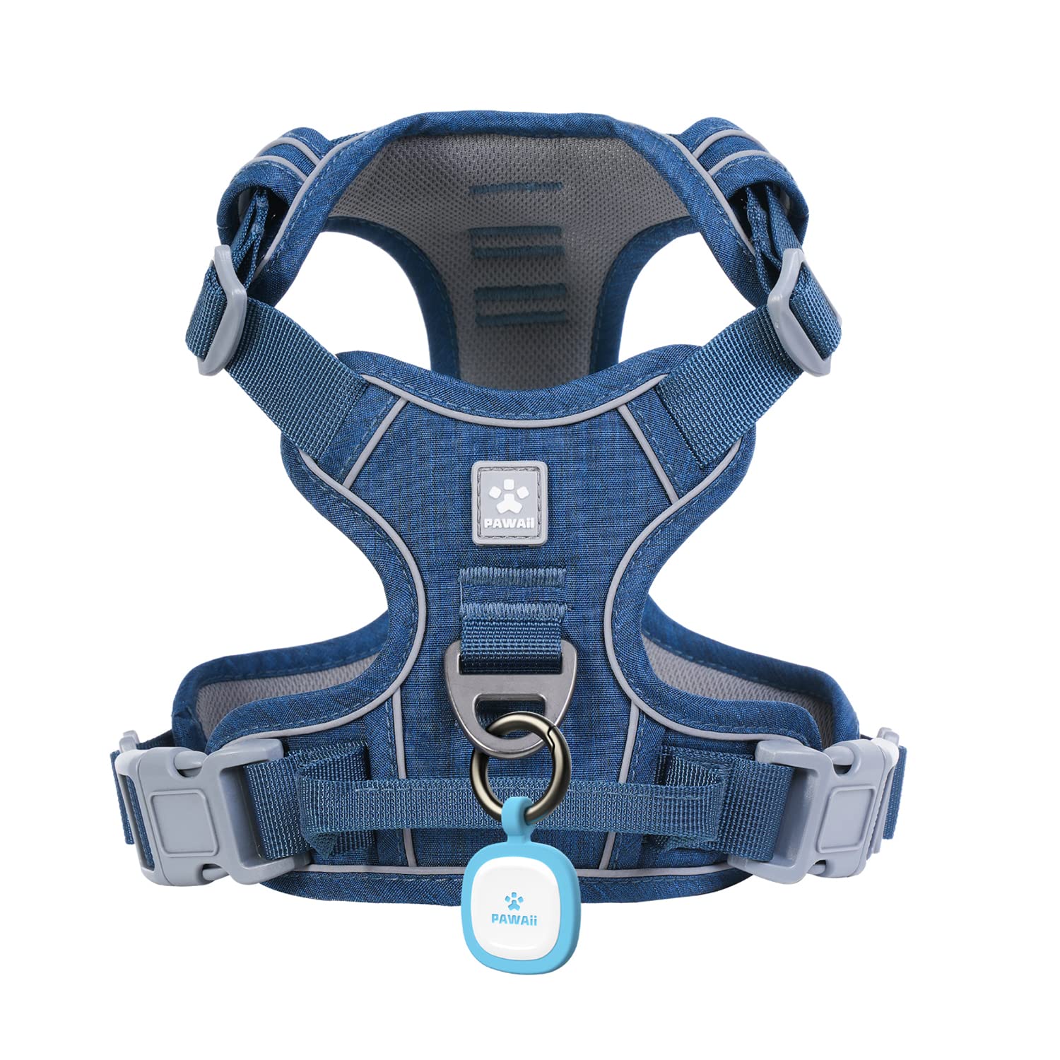 Pawaii Dog Harness For Small Dogs, Dog Harness With Pet Id Tag, No Choke Dog Harness, Adjustable Soft Padded Pet Vest With Easy Control Handle