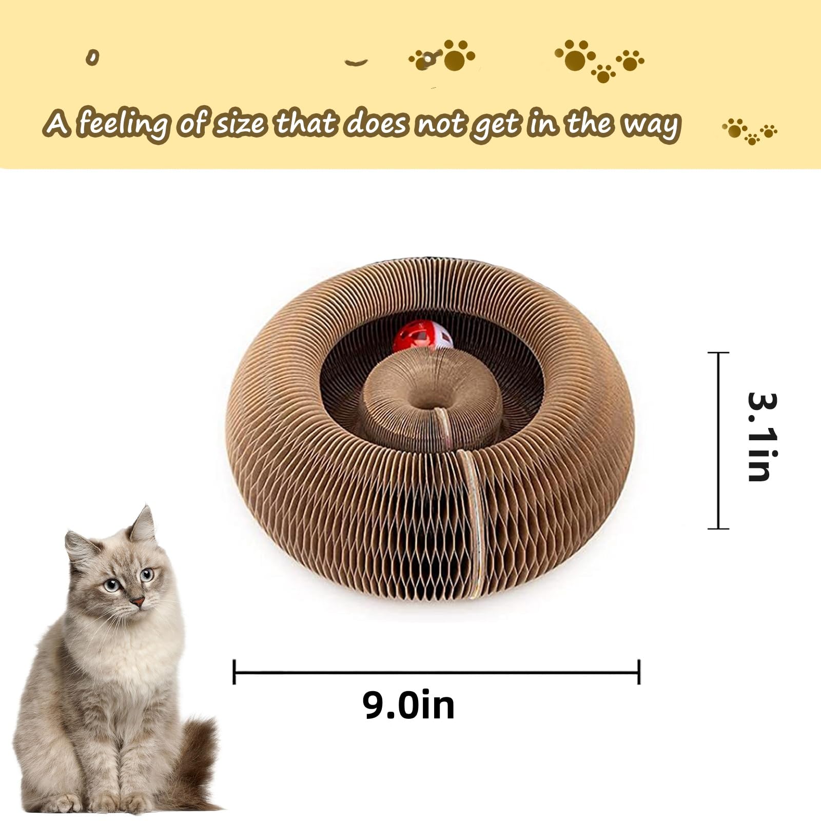 Kitty Curlz Cat Scratching Board, Magic Organ Cat Toy, Made Of Recyclable Corrugated Cardboard, Scratch-Resistant And Abrasion-R