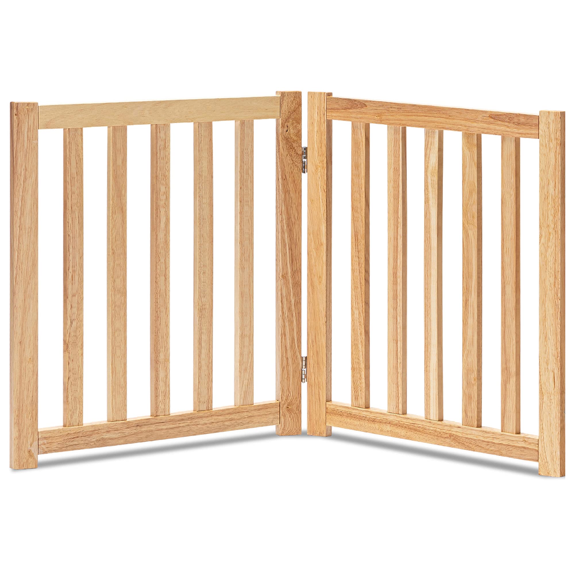 Lzrs Solid Hard Wood Freestanding Pet Gate,Wooden Dog Gates For Doorways,Nature Wood Dog Gates For The House,Dog Gate For Stairs
