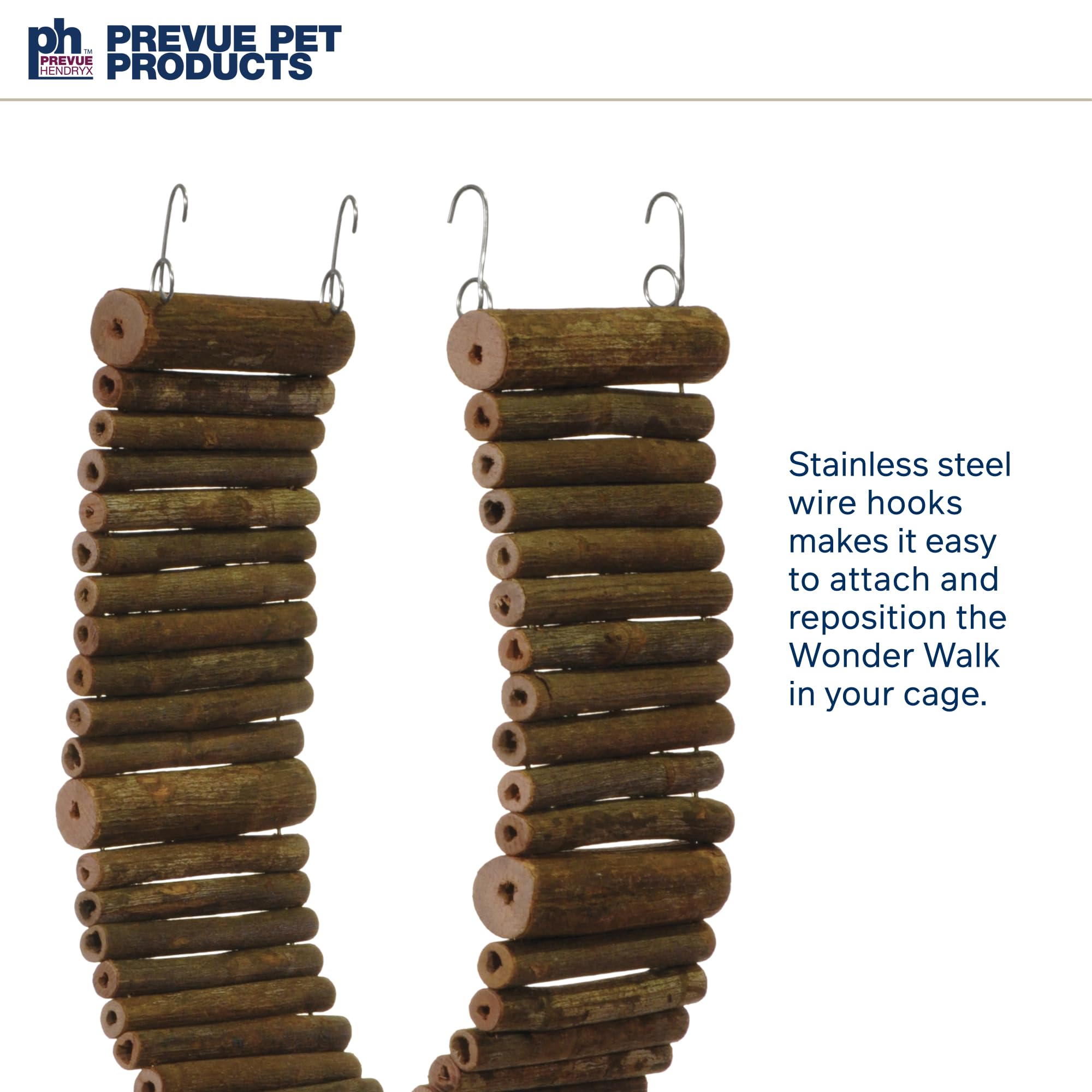 Prevue Pet Toy NAT Wonder Walk Bird Ladder, Large (62809),Brown