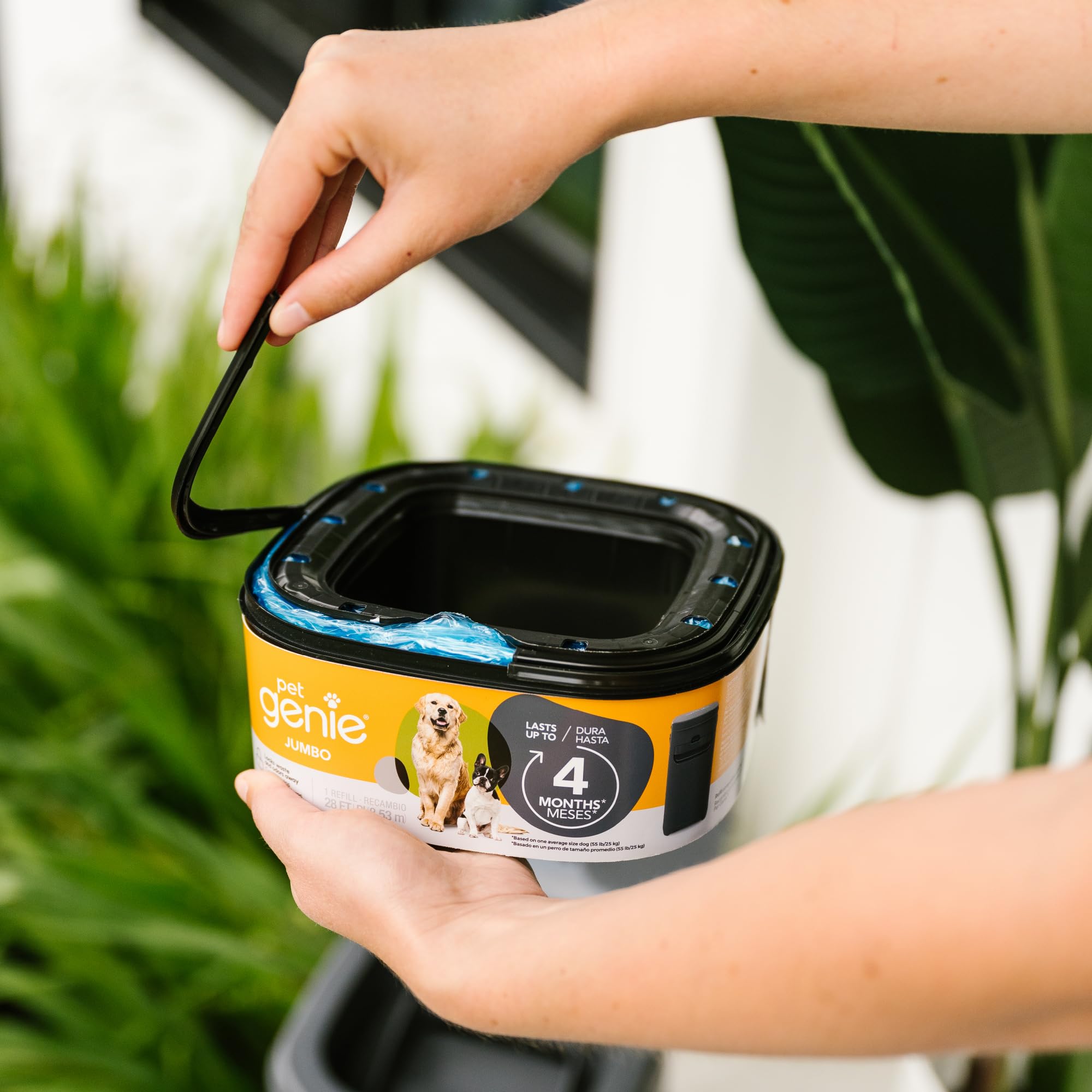 Pet Genie ?Jumbo Refill 1-Pack ?Up To 4 Months Of Supply - Ultimate Odor Control Dog Poop Bags